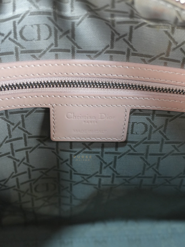 Lady Dior Large Light Pink Cannage Patent Leather