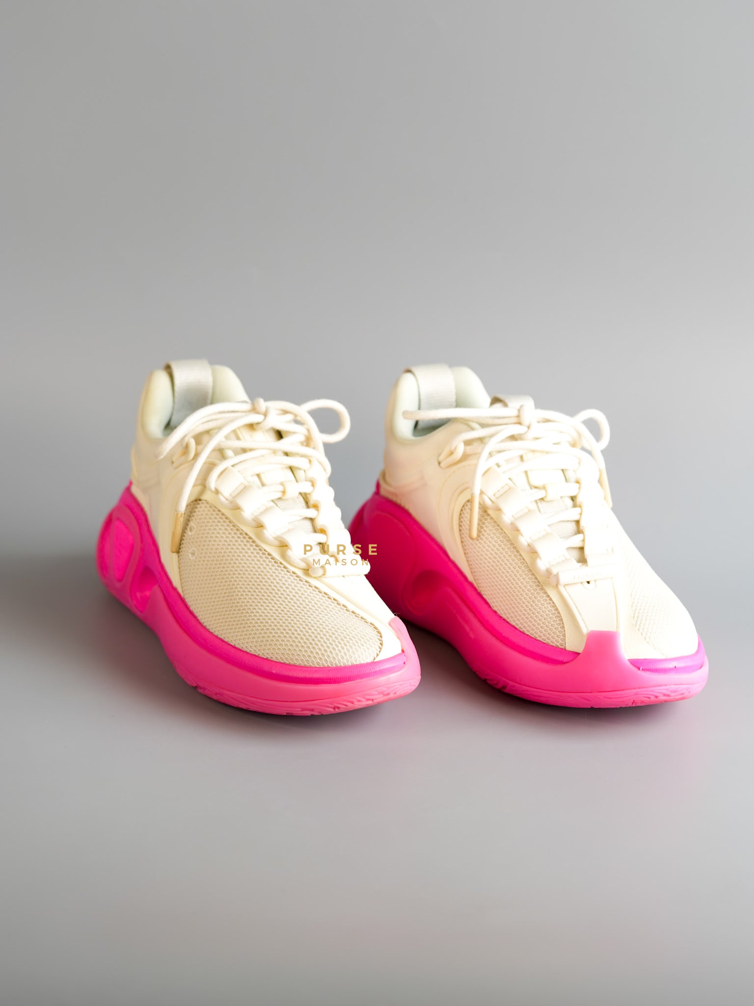 B-Runner Mesh-Panel Blanco/Rose Sneakers Size 37 (23cm)