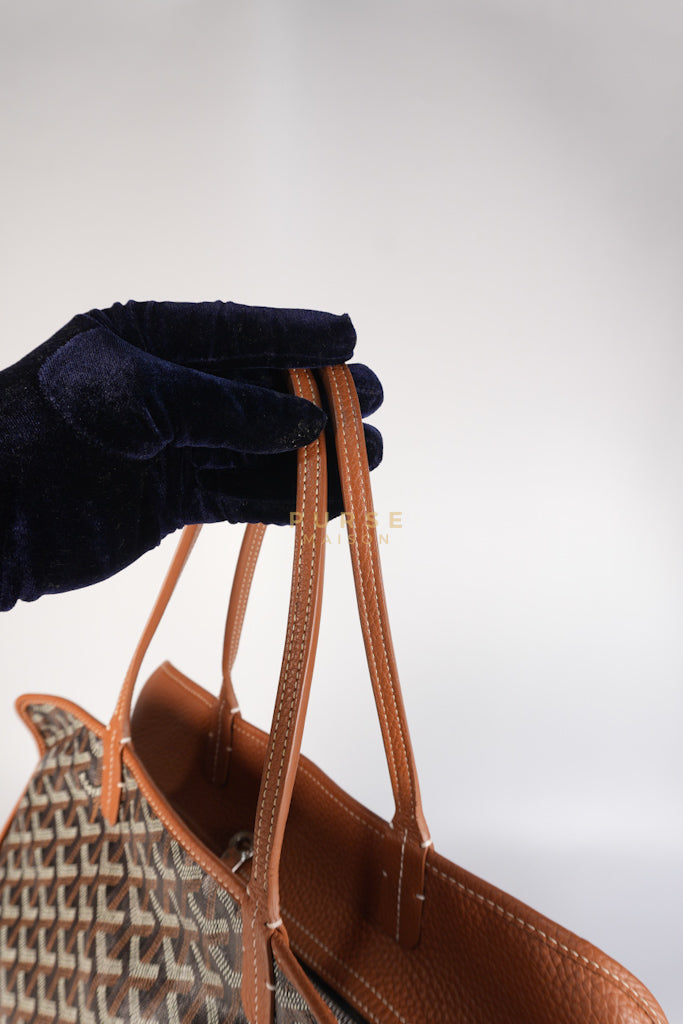 Sac Hardy PM in Tan Goyardine Canvas Tote Bag