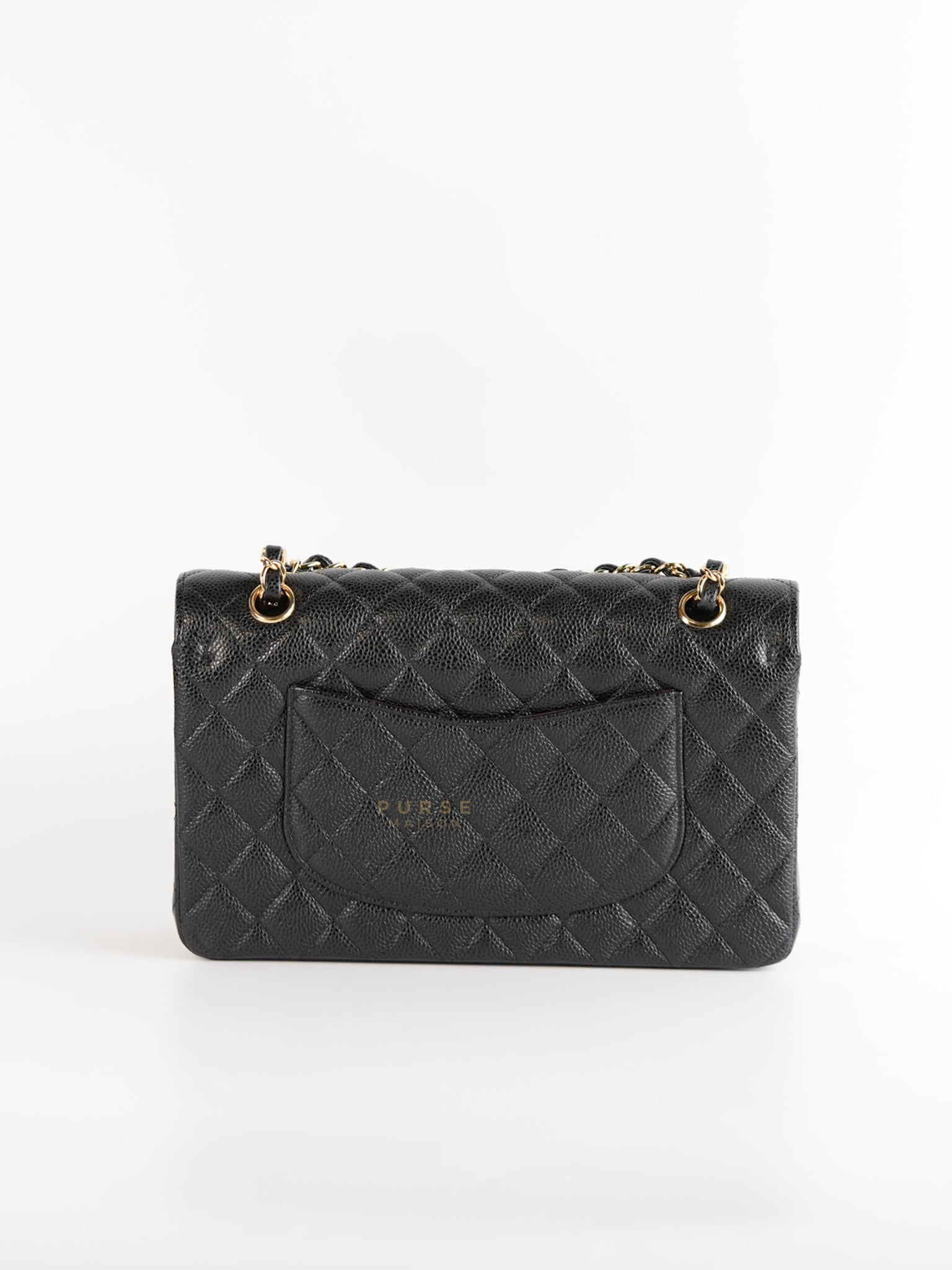 Classic Double Flap Medium in Black Caviar Gold Hardware(Series 23)