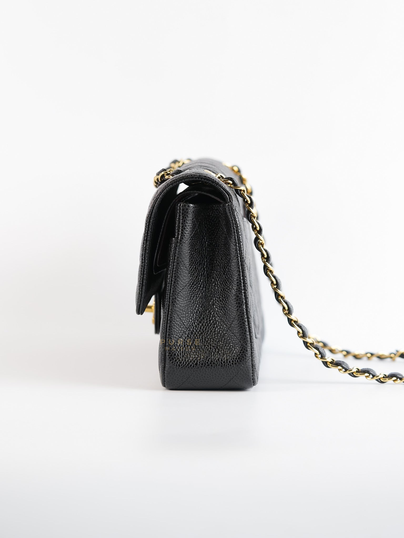 Classic Double Flap Medium in Black Caviar Gold Hardware(Series 23)