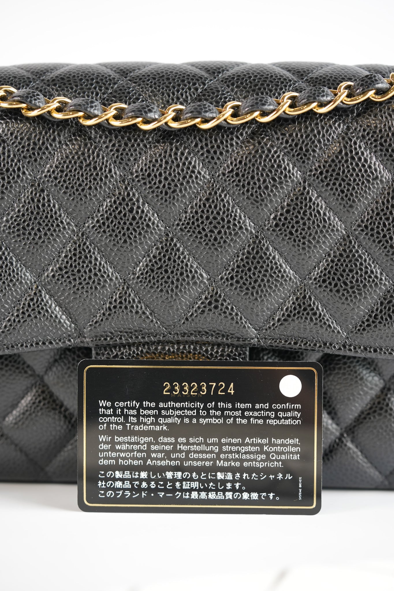Classic Double Flap Medium in Black Caviar Gold Hardware(Series 23)