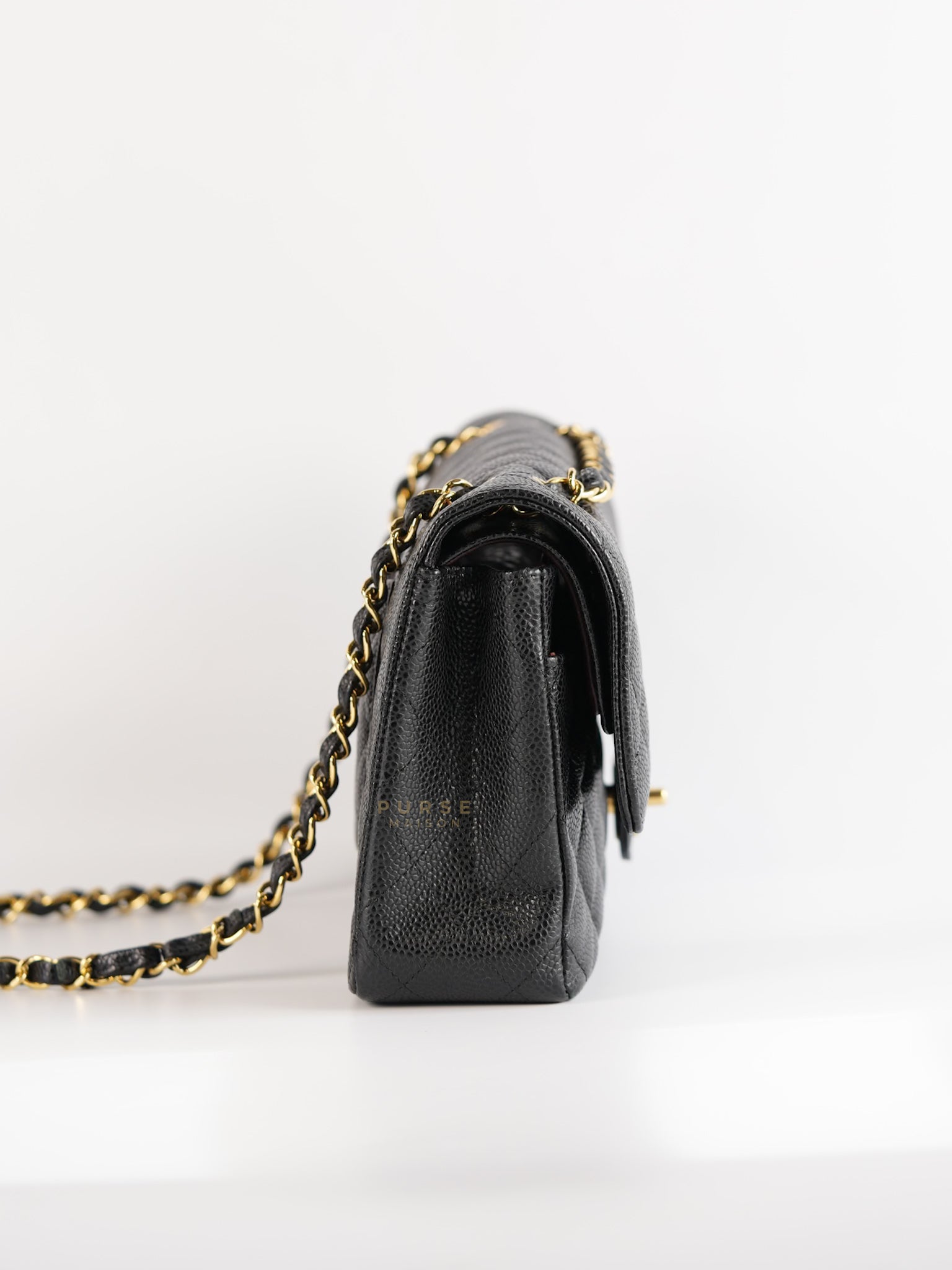 Classic Double Flap Medium in Black Caviar Gold Hardware(Series 22)