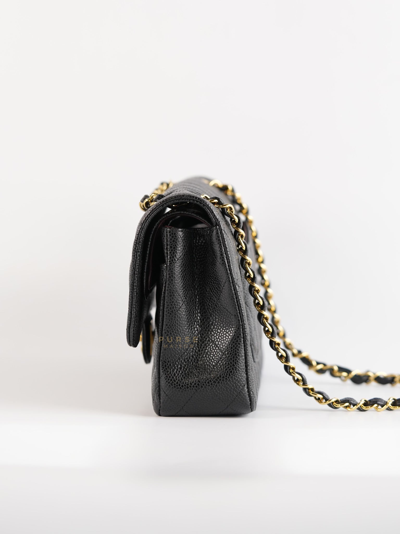 Classic Double Flap Medium in Black Caviar Gold Hardware(Series 22)