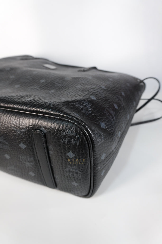 Liz Visetos Reversible Shopper Tote Bag Black