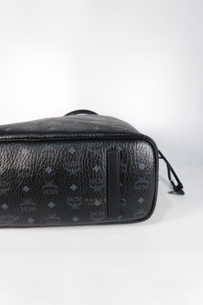 Liz Visetos Reversible Shopper Tote Bag Black
