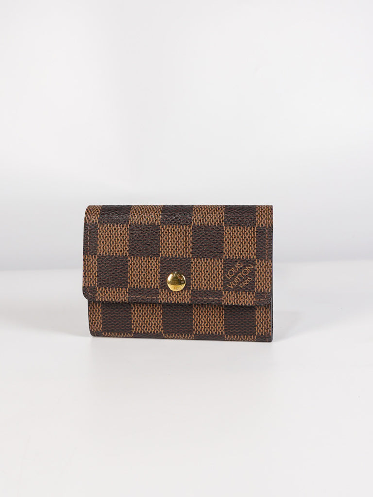 Porte Monnaie Plat Coin Purse in Damier Ebene Canvas (Date Code: MI008)