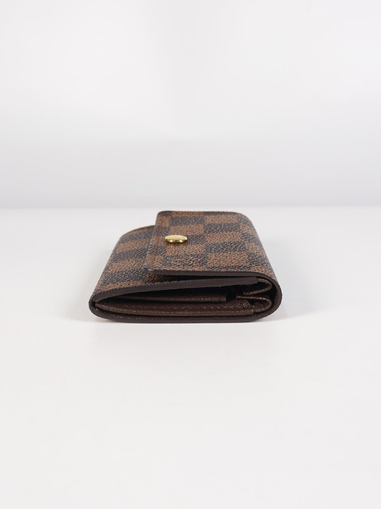 Porte Monnaie Plat Coin Purse in Damier Ebene Canvas (Date Code: MI008)