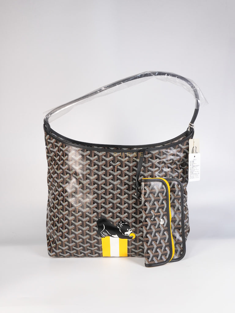 Sac Boheme PM Hobo Bag Noir/Black Goyardine Canvas