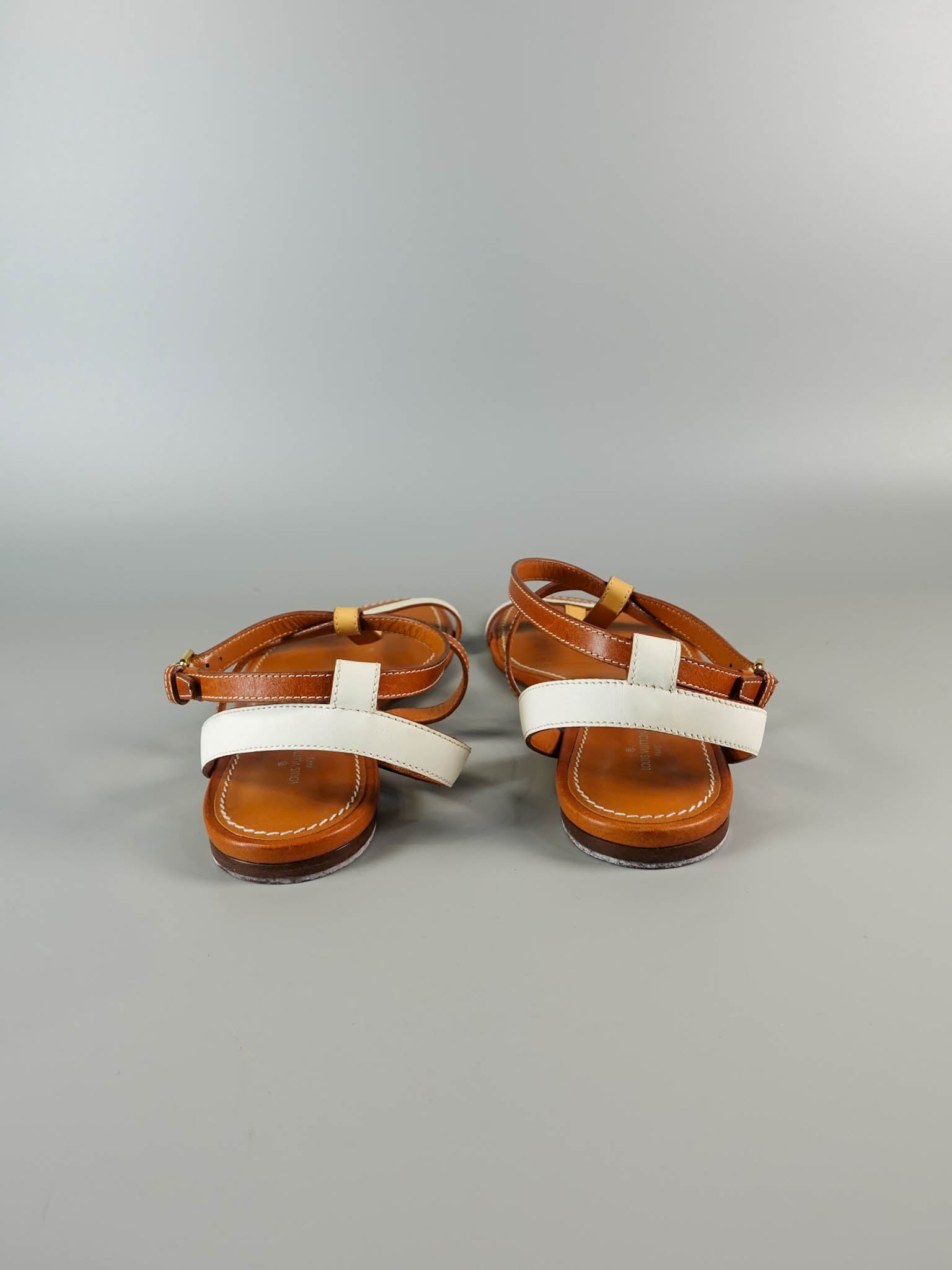 T-Strap Sandals Brown Size 40