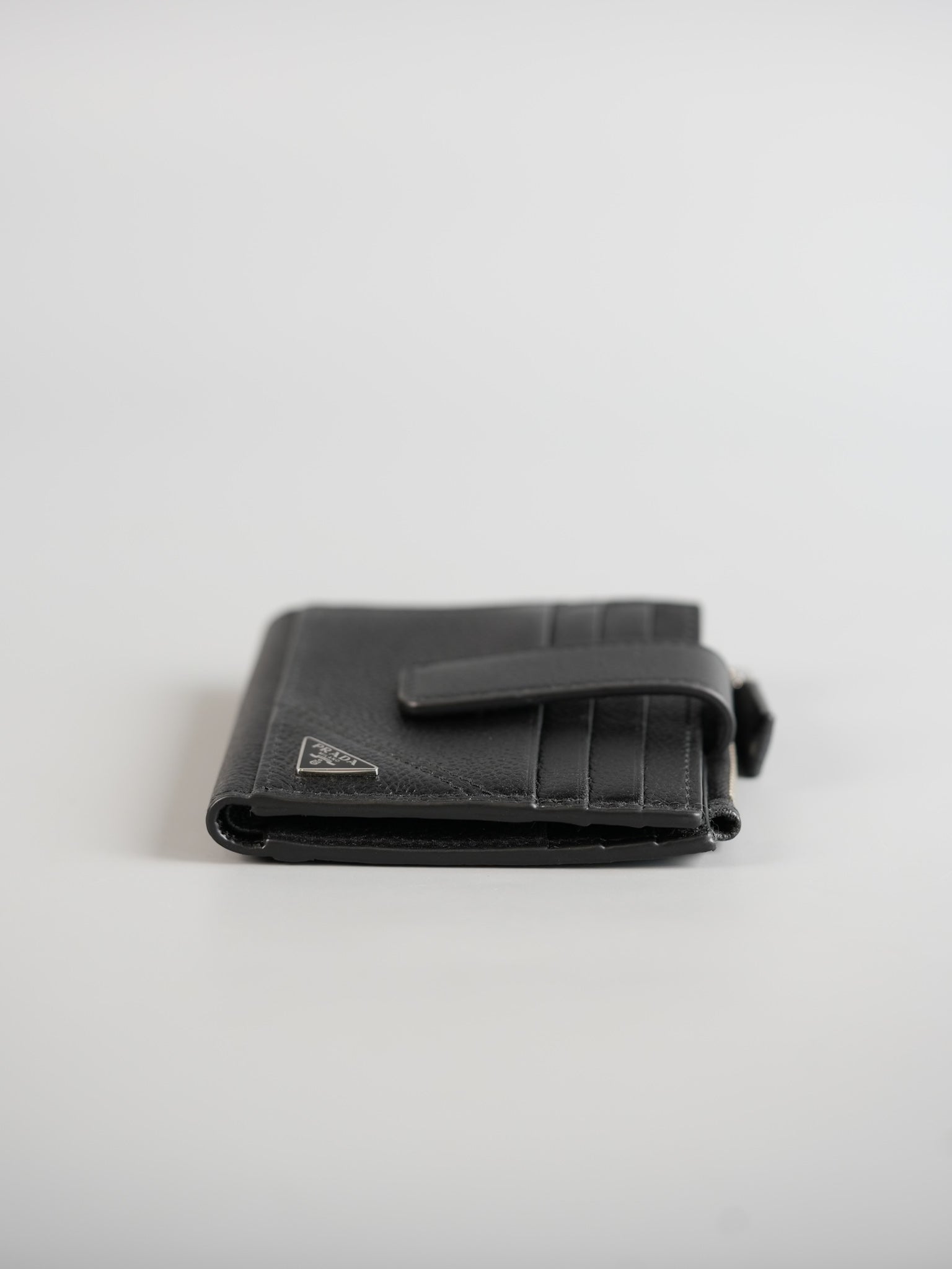 2MC066 Portacarte in Black Vitello Micro Grain Leather Wallet