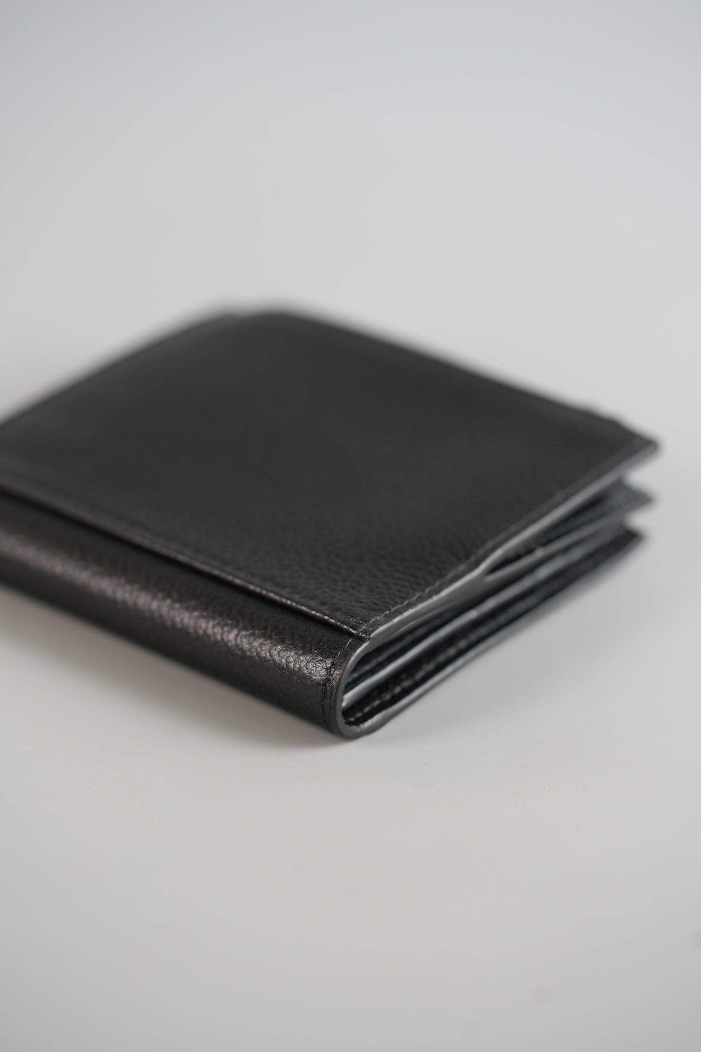 2MC066 Portacarte in Black Vitello Micro Grain Leather Wallet