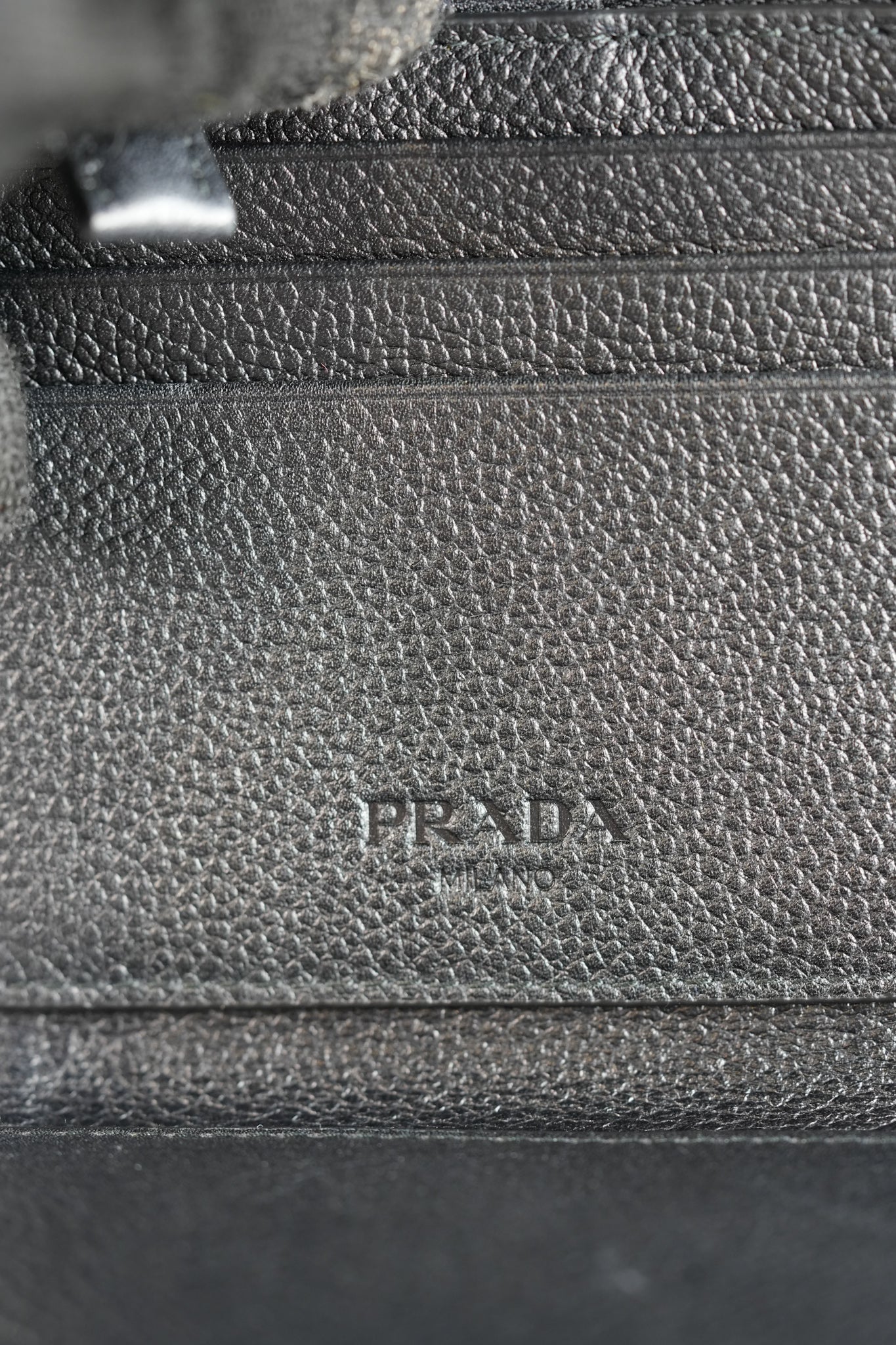 2MC066 Portacarte in Black Vitello Micro Grain Leather Wallet