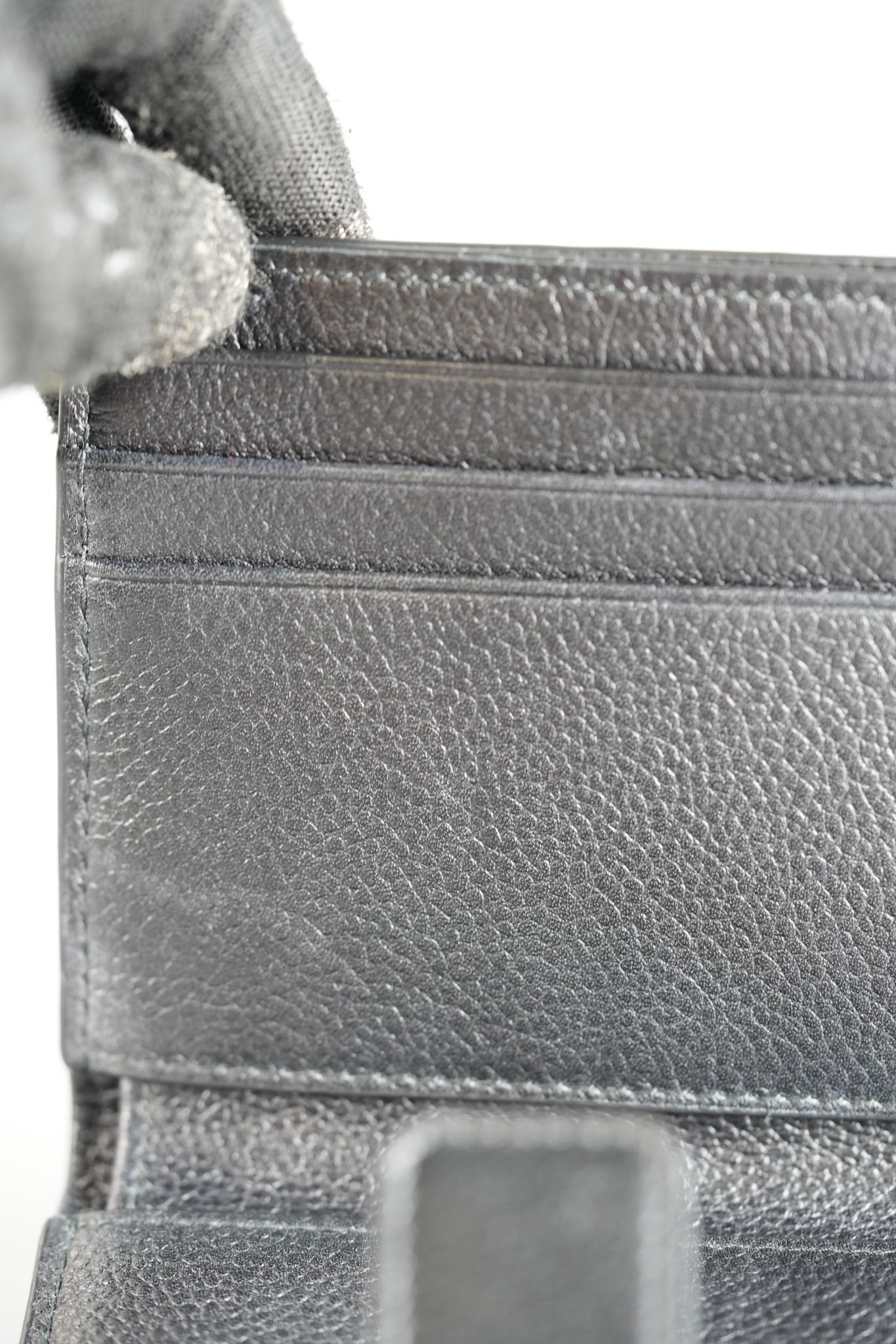 2MC066 Portacarte in Black Vitello Micro Grain Leather Wallet