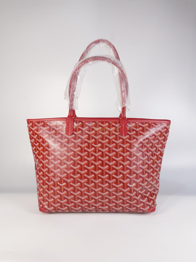 Artois PM Tote Bag in Red Goyardine Canvas