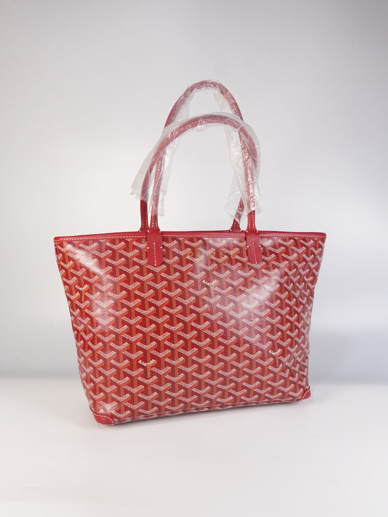 Artois PM Tote Bag in Red Goyardine Canvas