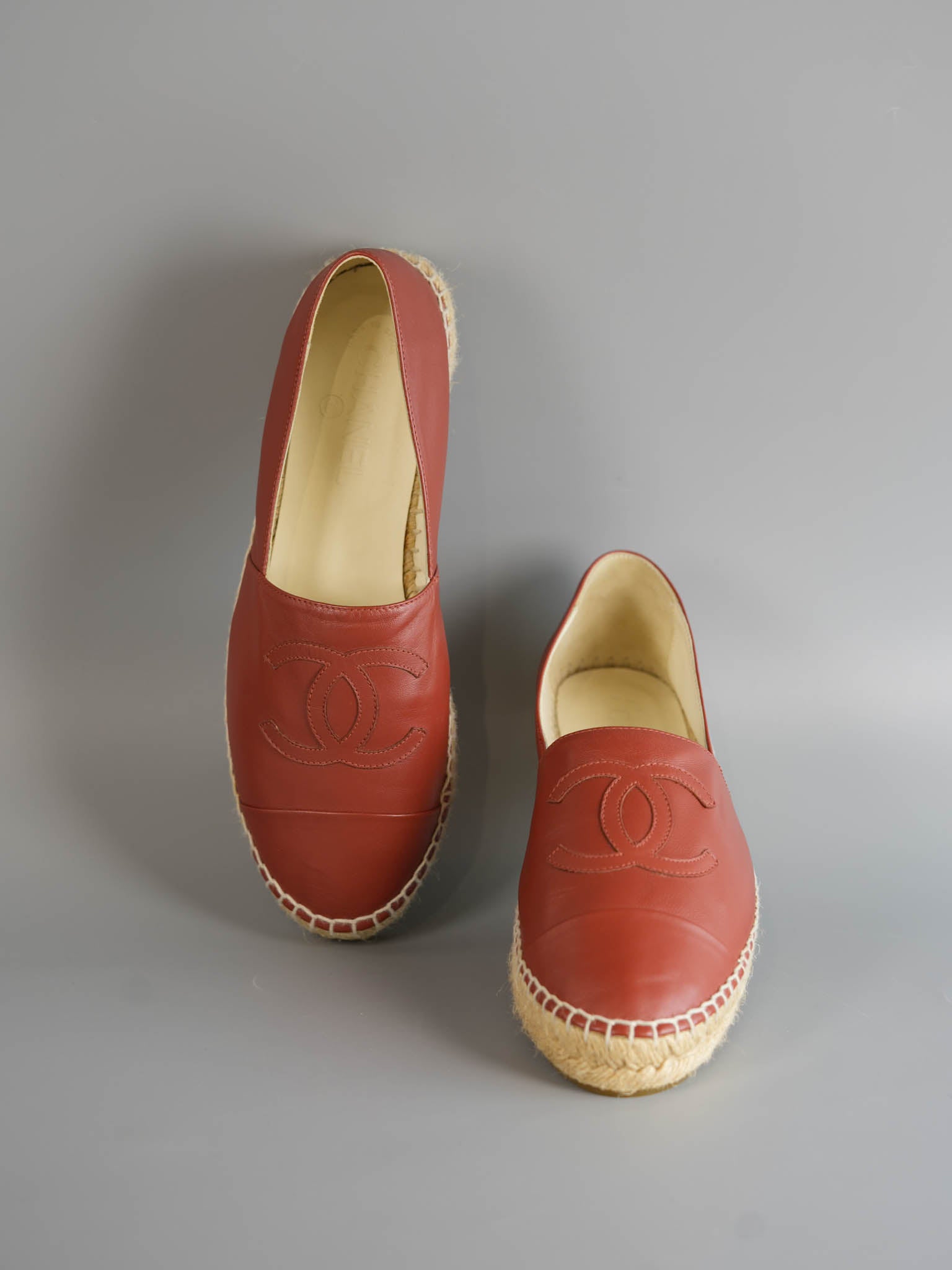 Espadrilles in Copper Brown Lambskin Size 40 EU (26cm)