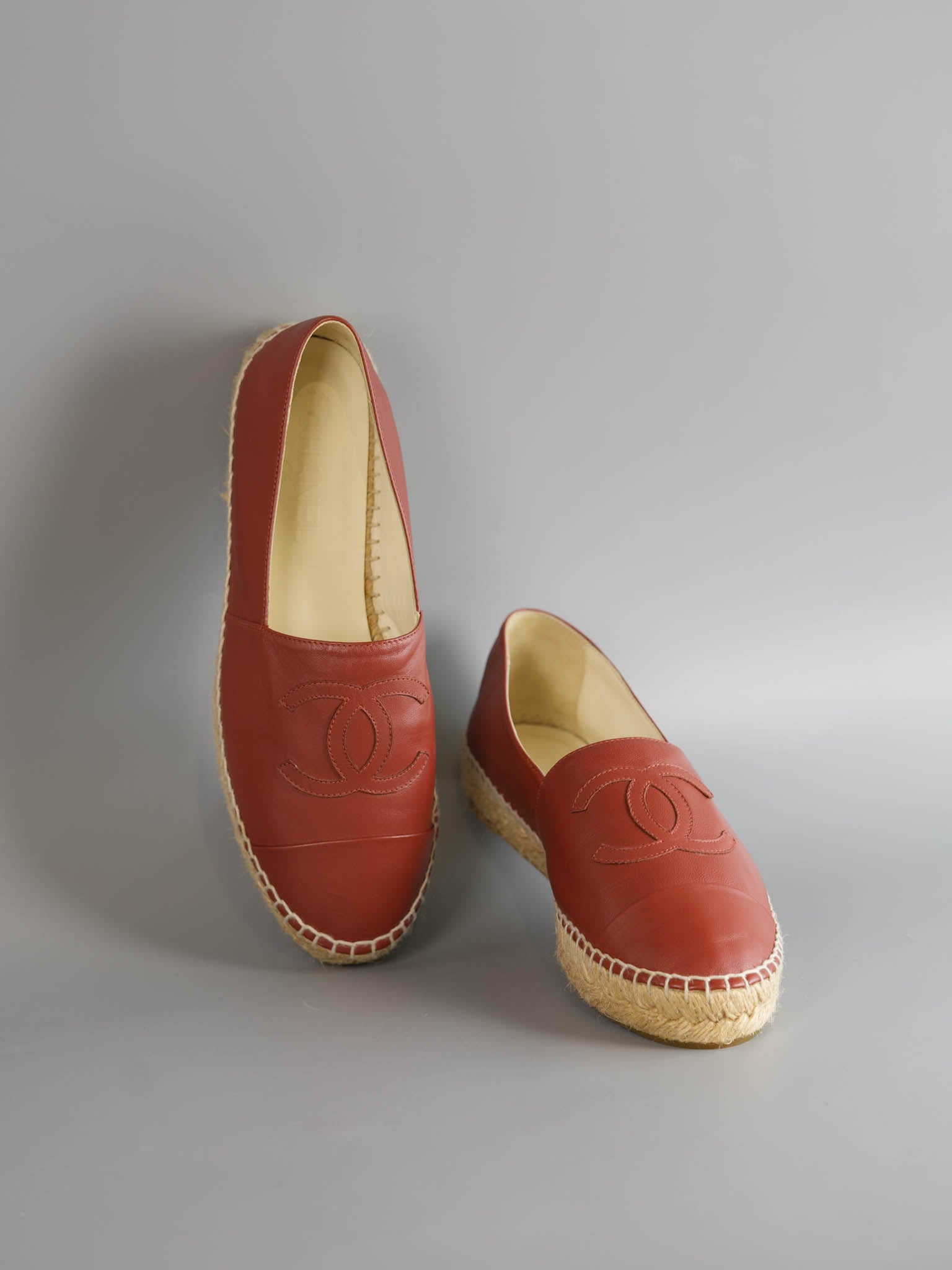 Espadrilles in Copper Brown Lambskin Size 40 EU (26cm)