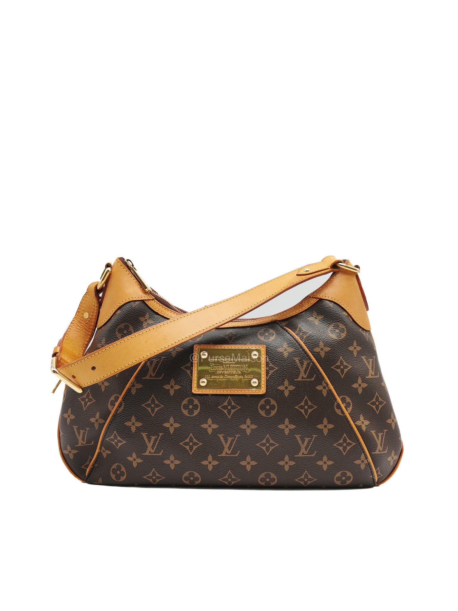 Louis Vuitton Thames GM Handbag in Monogram Canvas and Gold Hardware (Datecode: AR3140)