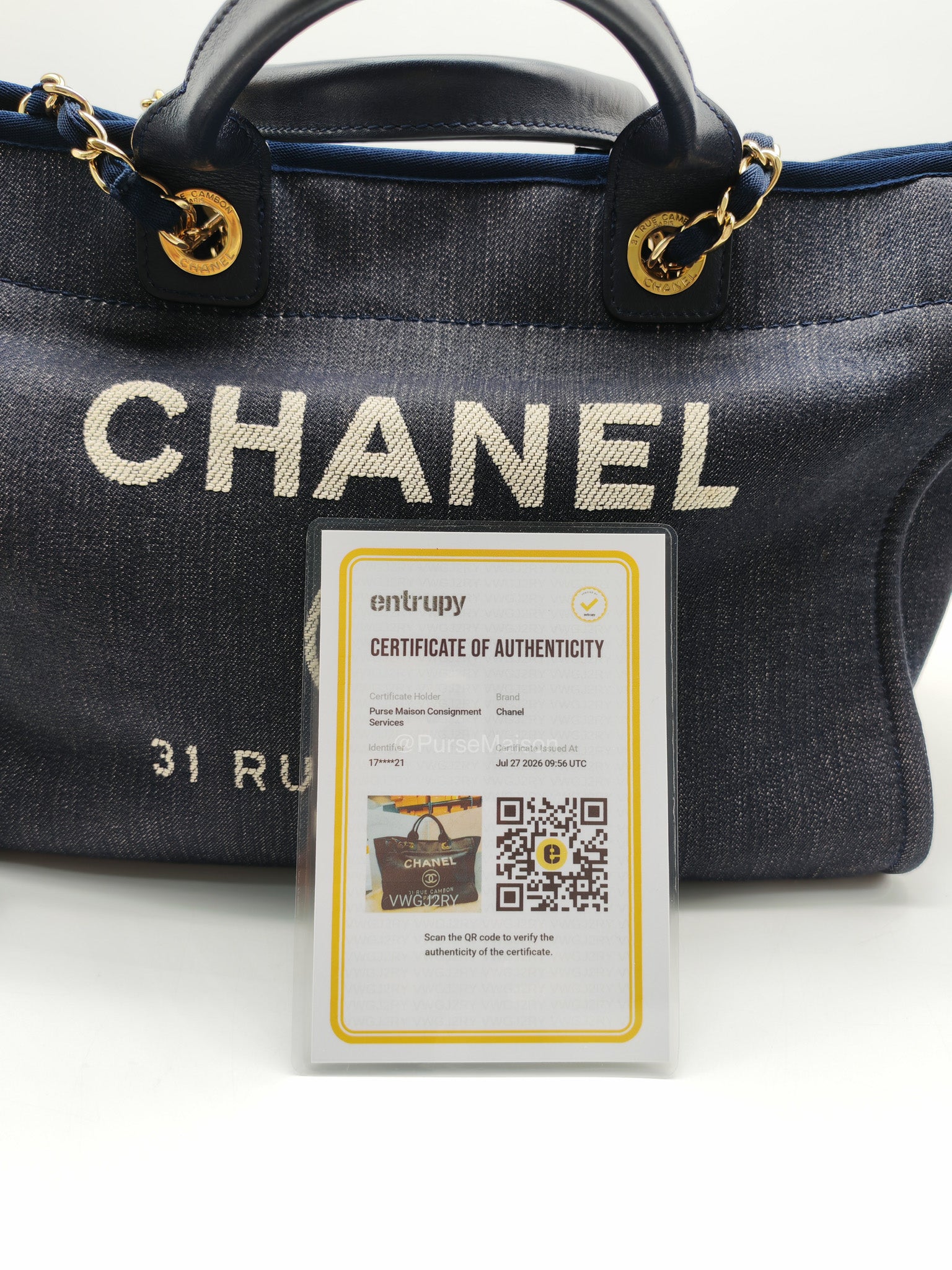 Chanel Deauville Denim Tote Bag Series 17/21
