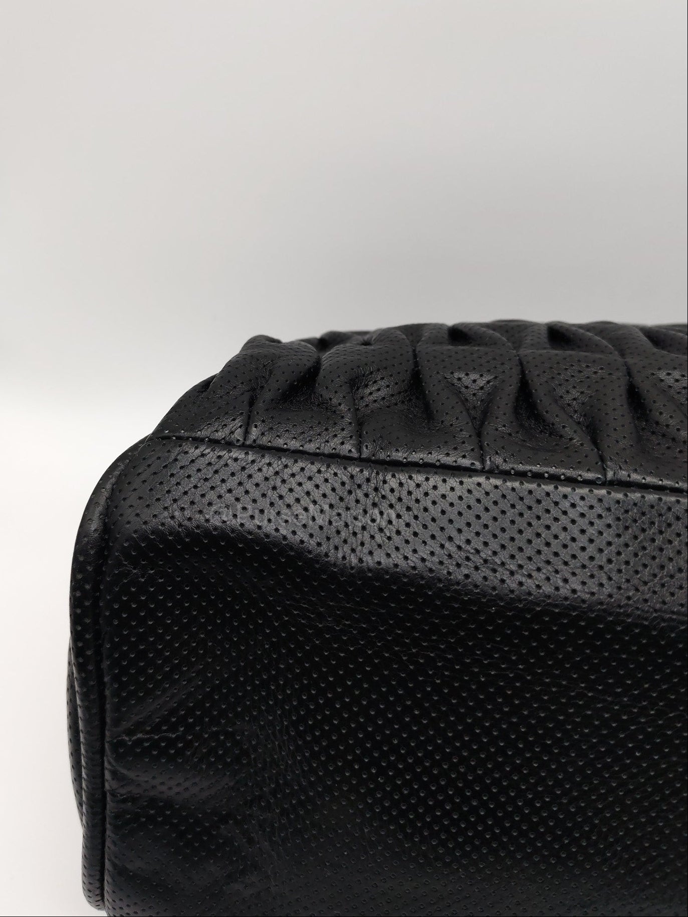 Chanel Perforated Ultimate Soft Hobo Bag in Black and Silver Hardware Series 12