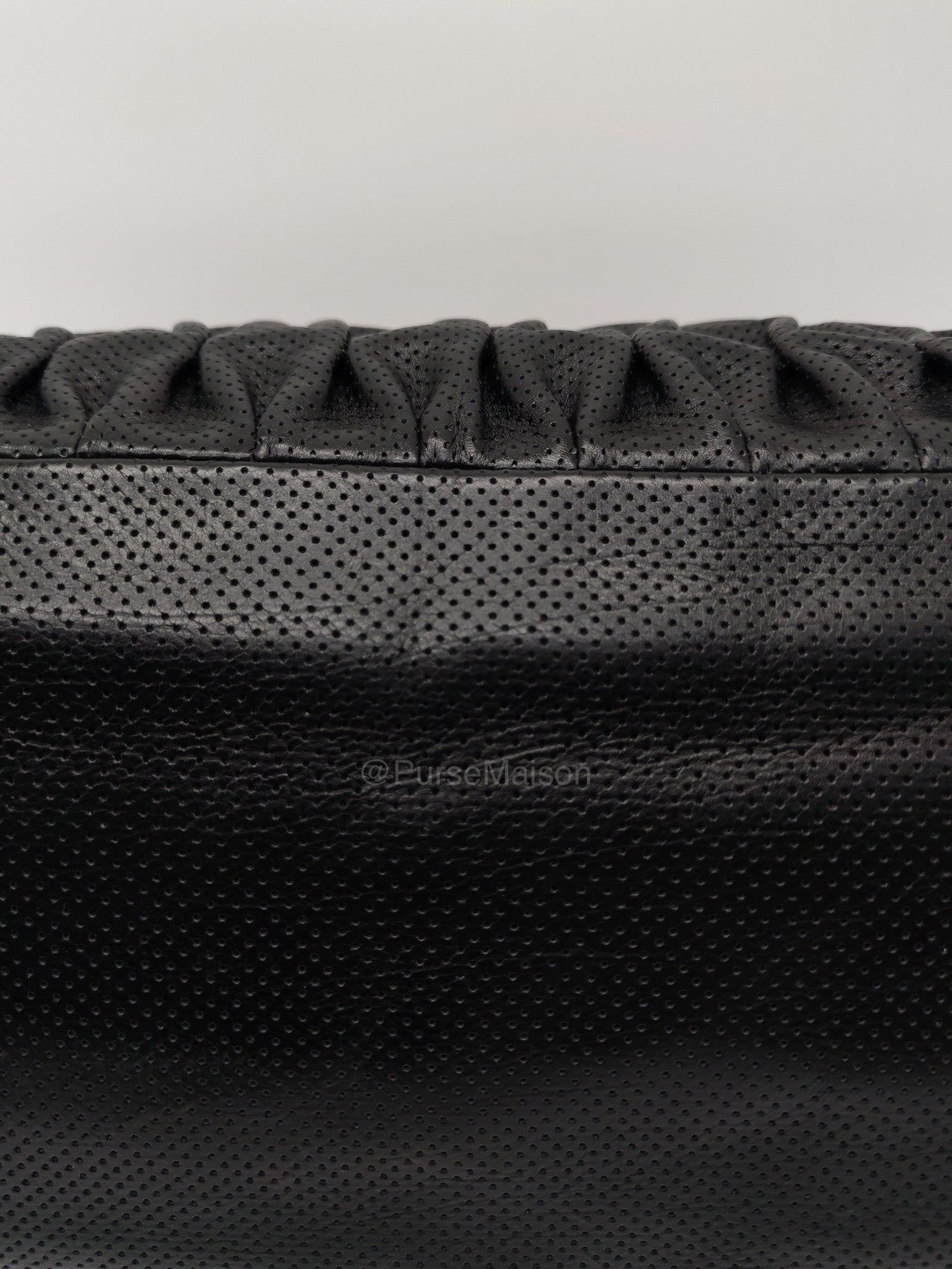 Chanel Perforated Ultimate Soft Hobo Bag in Black and Silver Hardware Series 12