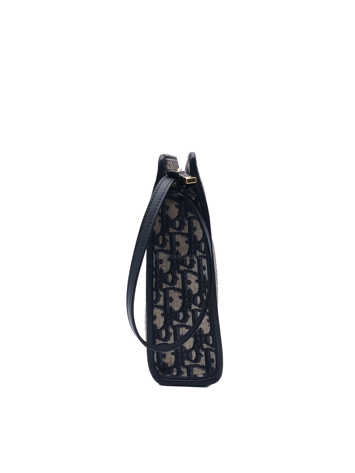 Christian Dior 30 Montaigne Dea Pouch in Blue Dior Oblique Jacquard Canvas and Gold Hardware