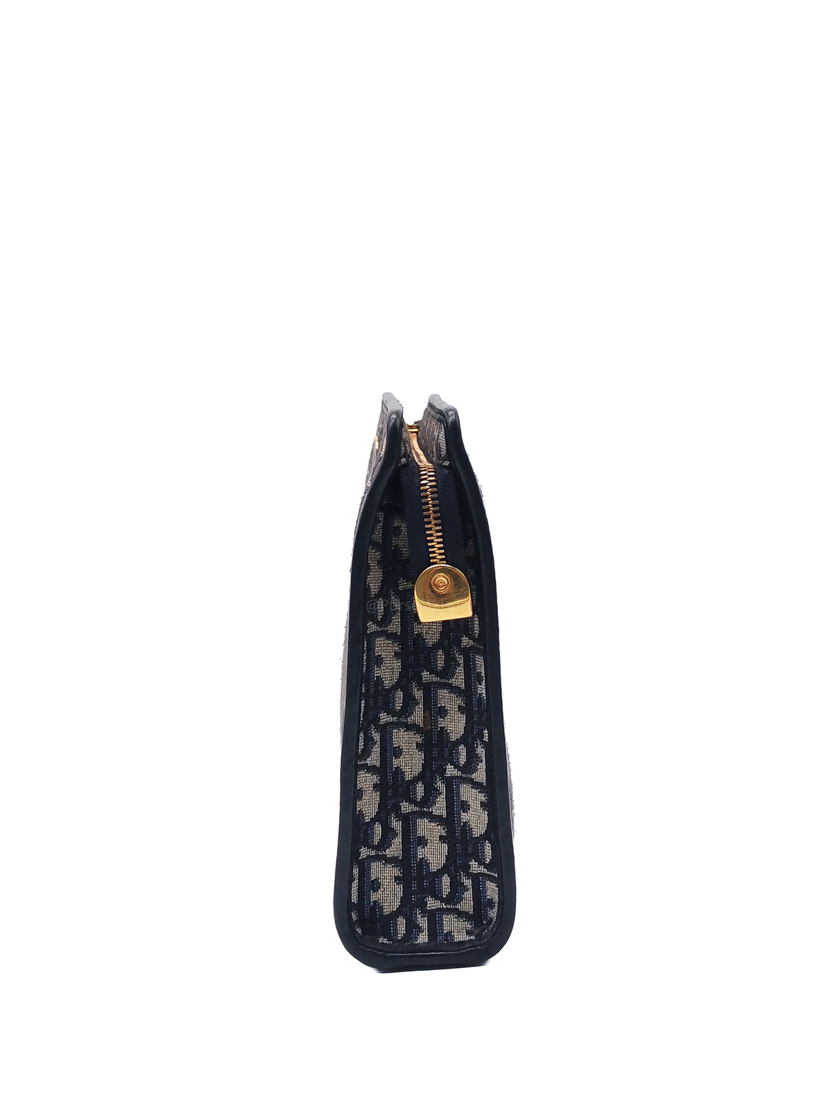 Christian Dior 30 Montaigne Dea Pouch in Blue Dior Oblique Jacquard Canvas and Gold Hardware