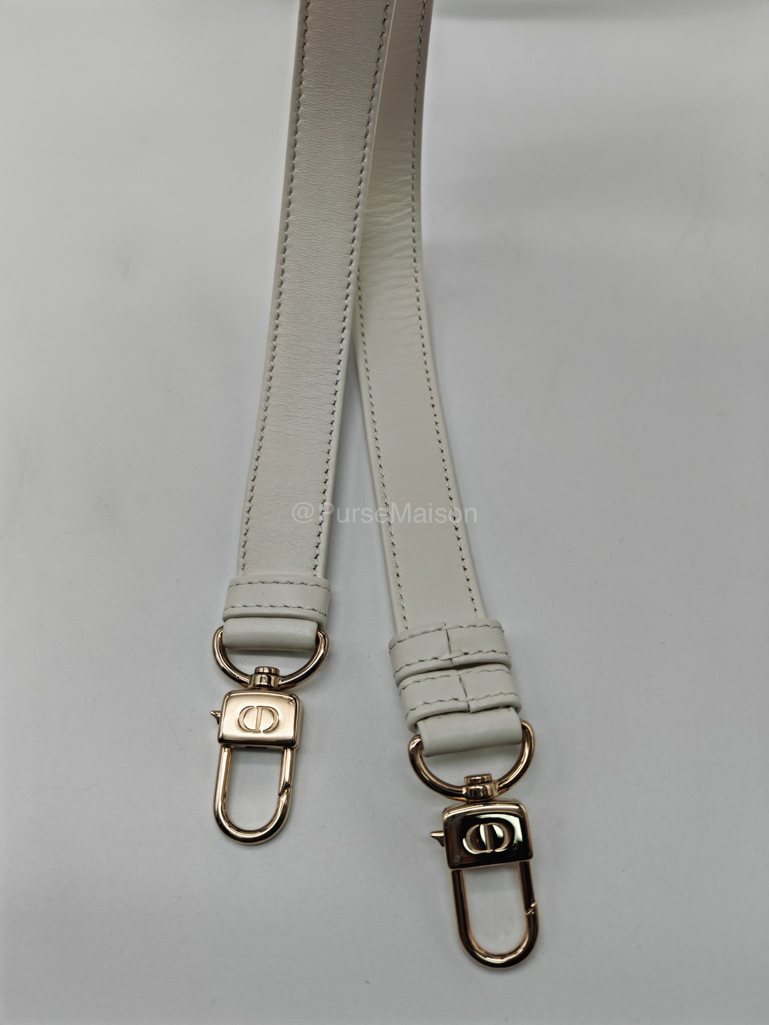 Christian Dior Lady D-Joy Medium in White Cannage Lambskin Leather Light Gold Hardware