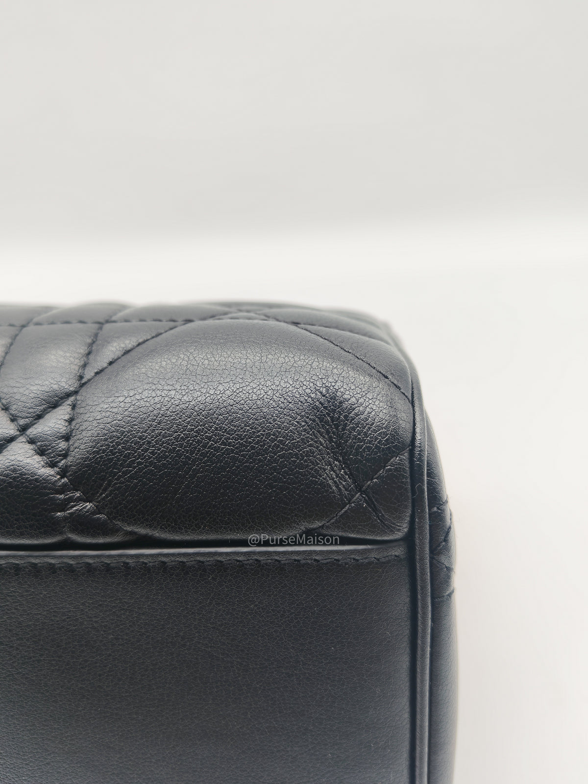 Christian Dior Groove 20 Bag in Black Macrocannage Calfskin and Gold Hardware