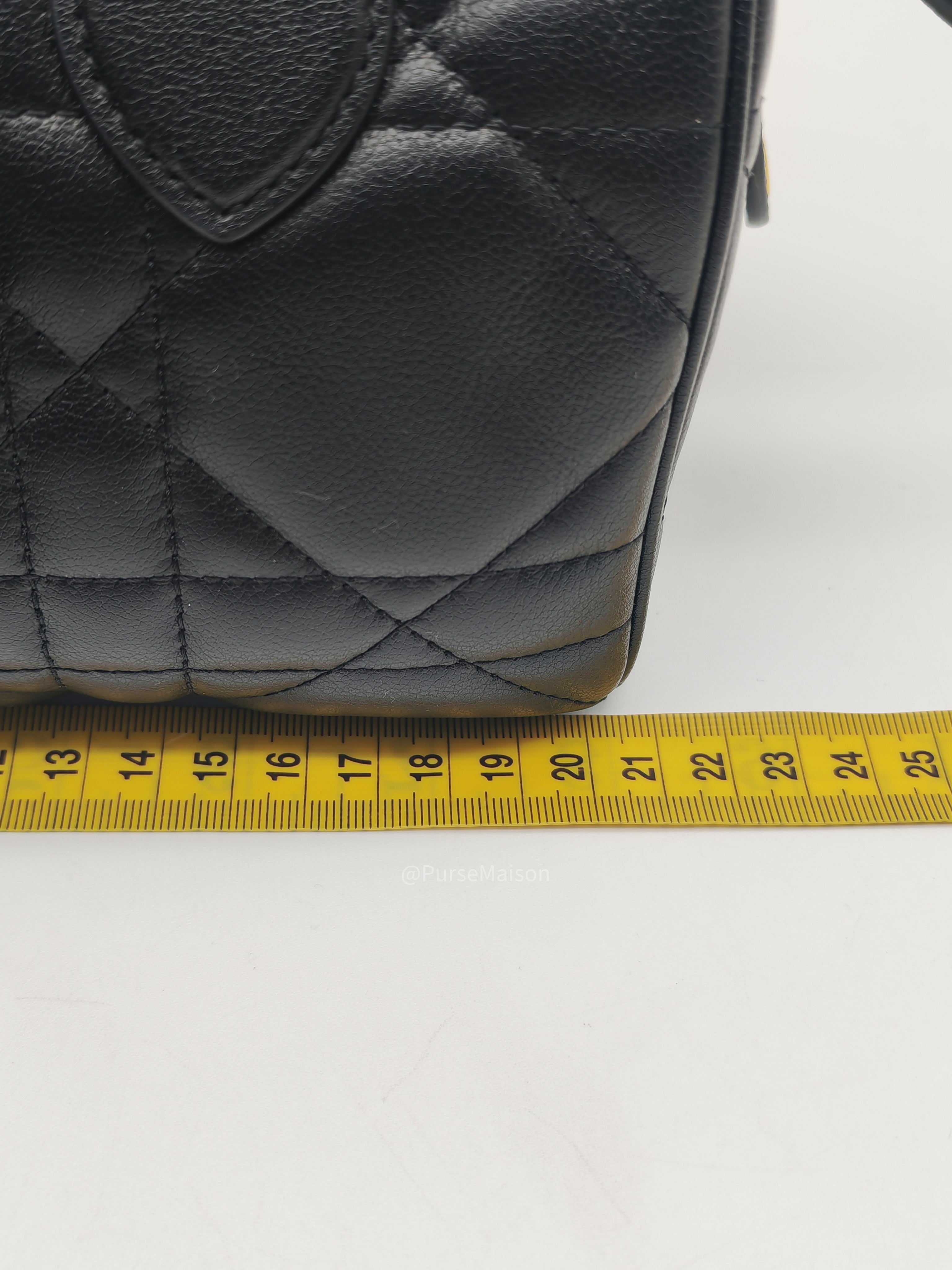 Christian Dior Groove 20 Bag in Black Macrocannage Calfskin and Gold Hardware