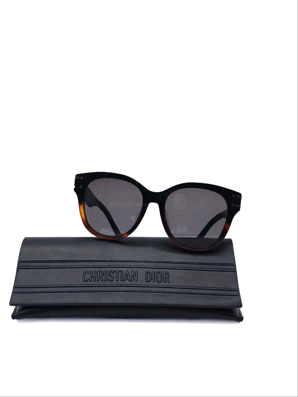 Christian Dior SIgnature B6F Dark Acetate Frame Sunglasses