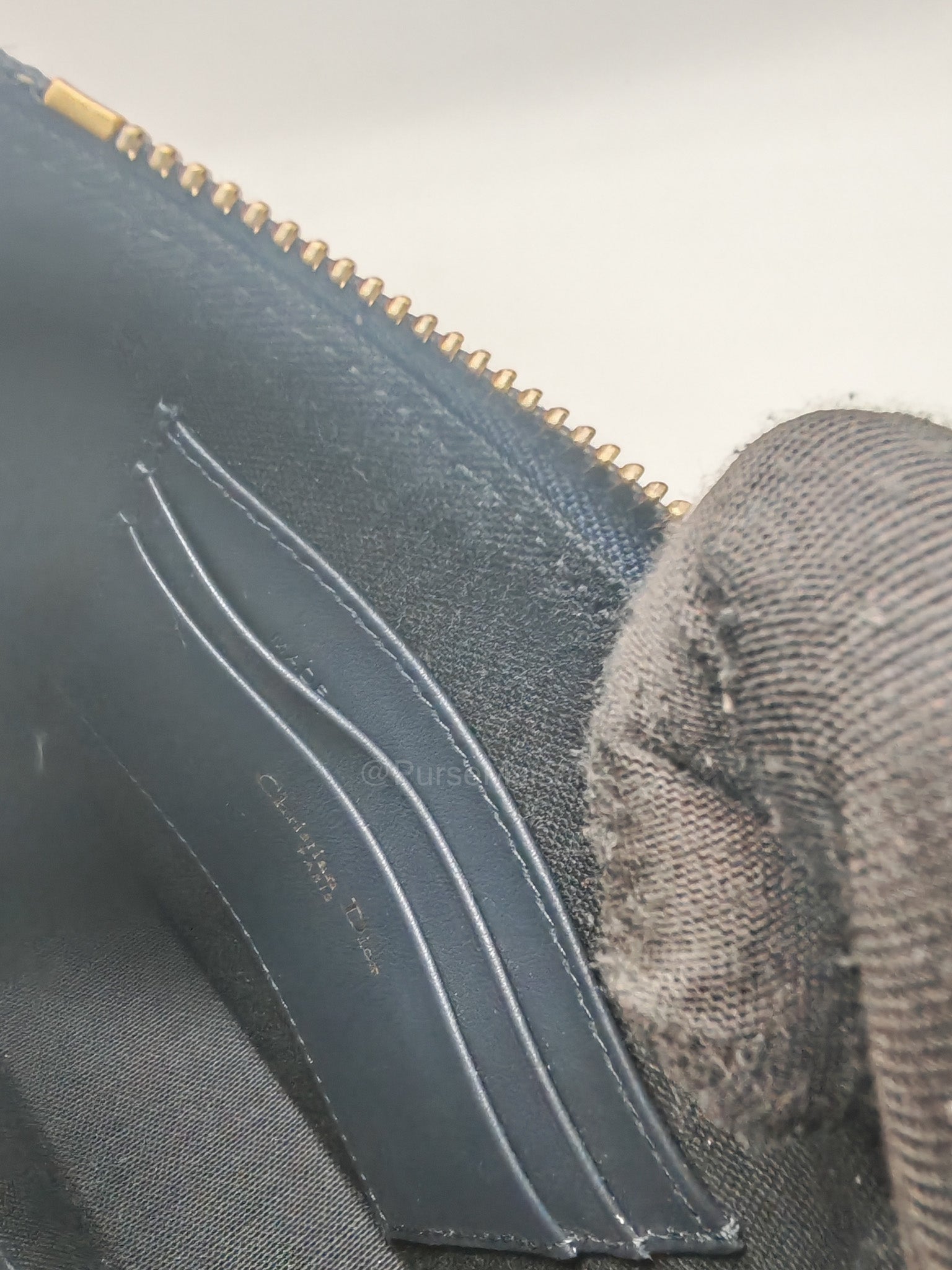 Christian Dior Saddle Rodeo Pouch in Blue Dior Oblique Jacquard Canvas and Aged Gold Hardware