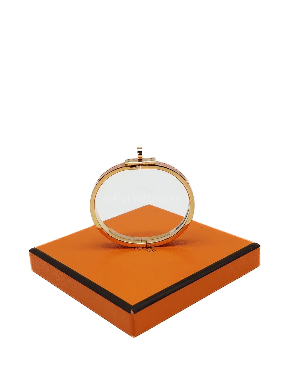 Hermes Mini Click Kelly Bracelet PM in Pink Enamel Gold Hardware