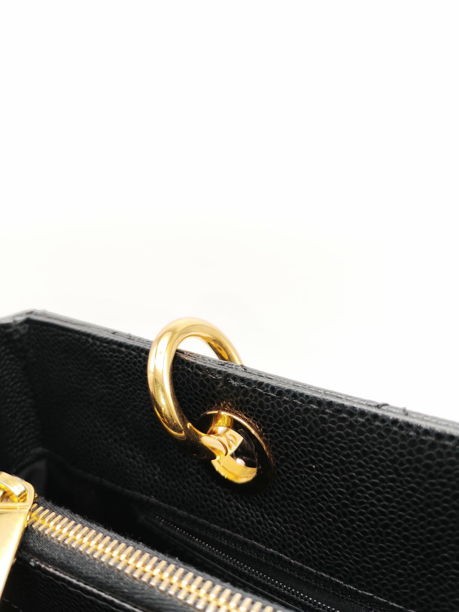 Chanel Grand Shopping Tote (GST) in Black Caviar Leather and Gold Hardware Series 21