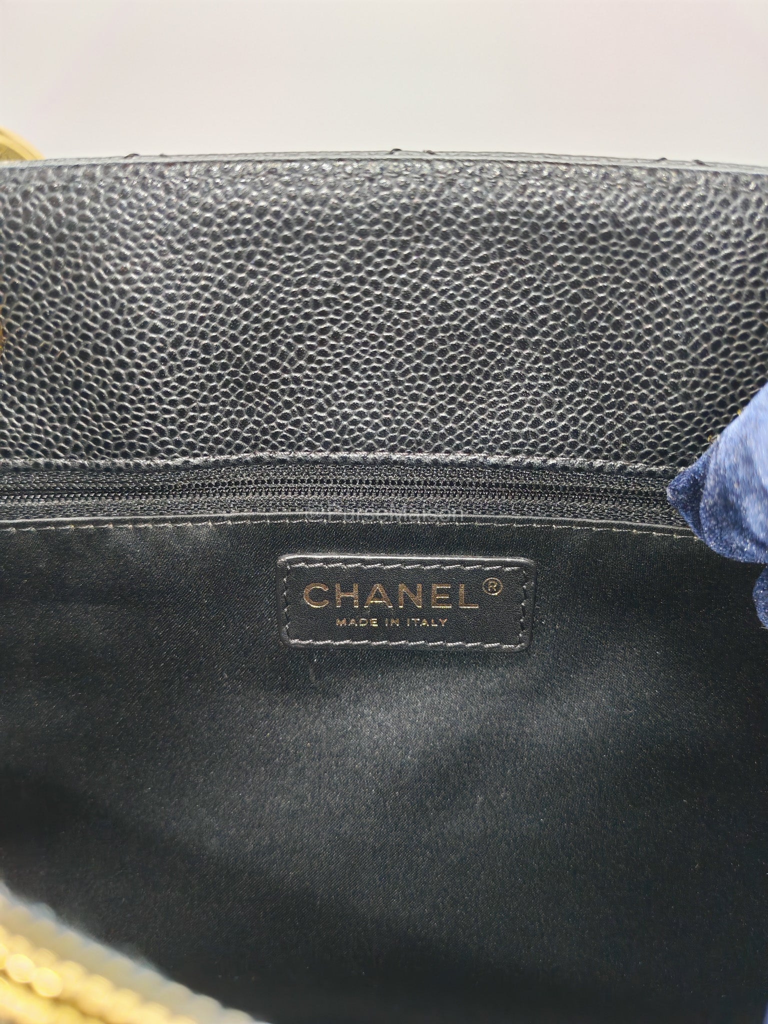 Chanel Grand Shopping Tote (GST) in Black Caviar Leather and Gold Hardware Series 21