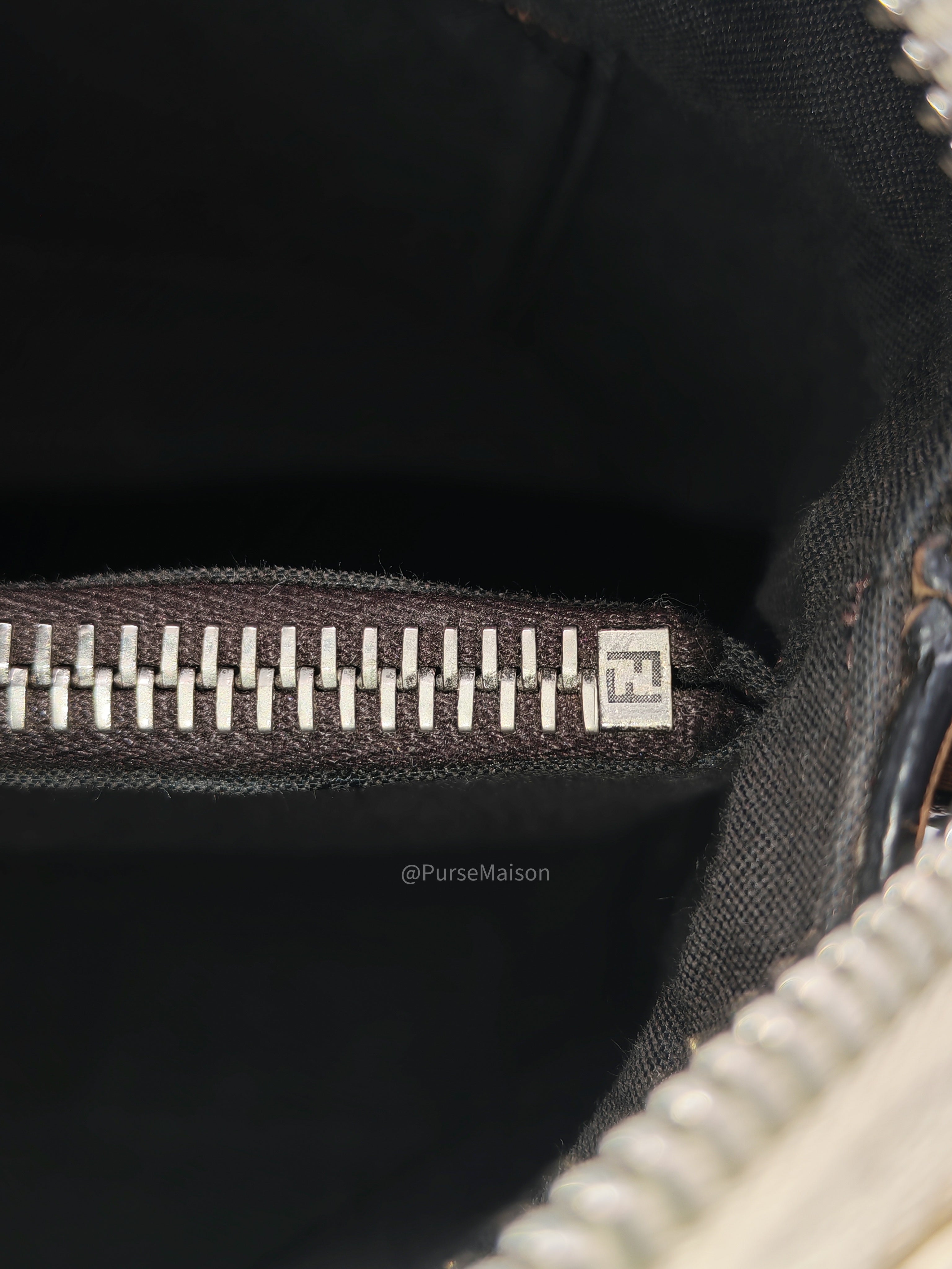Fendi By The Way Boston Medium in Tan Calfskin Leather and Silver Hardware