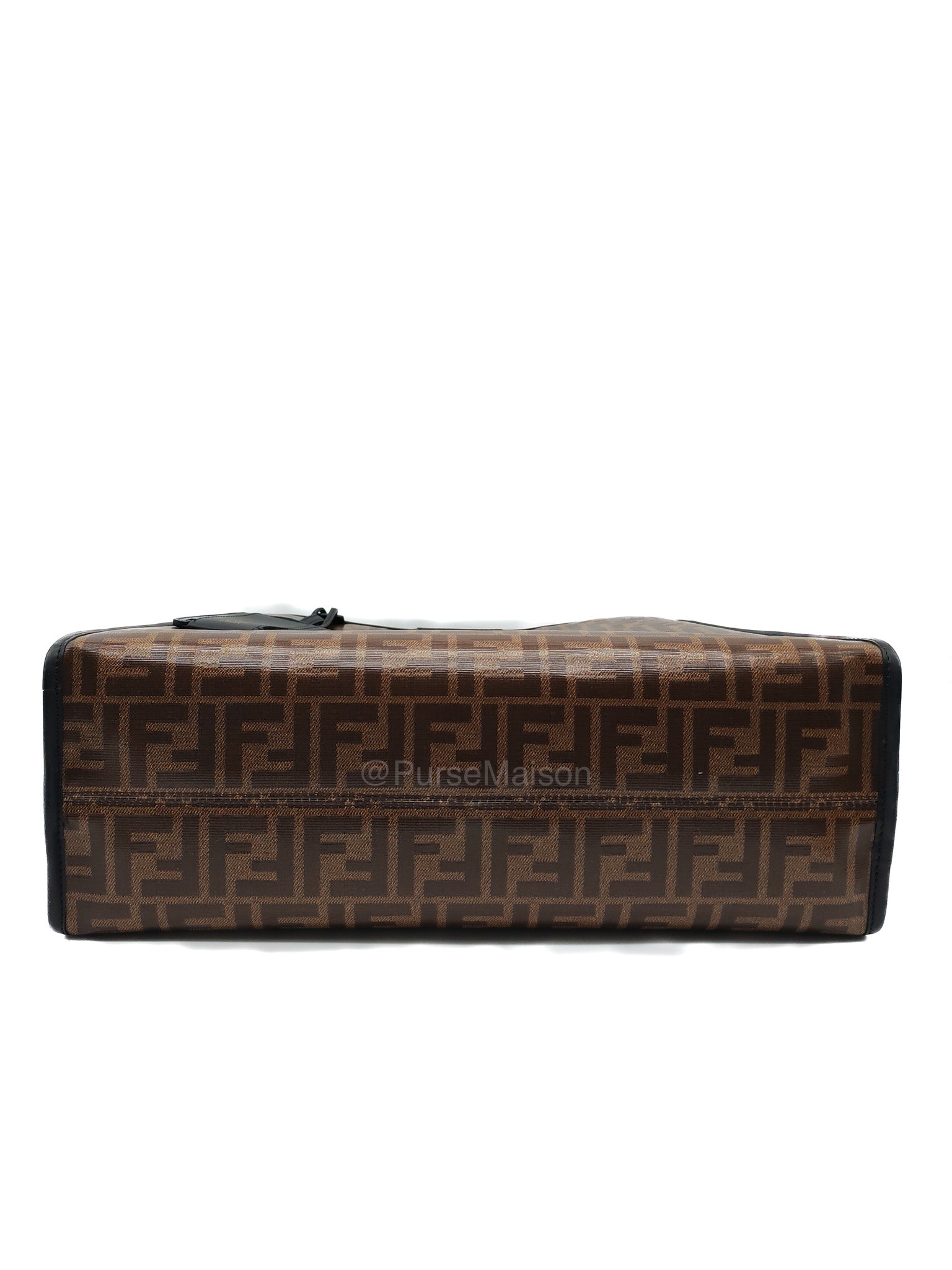Fendi Peekaboo Defende Cover in Zucca Print Coated Canvas and Gold Hardware