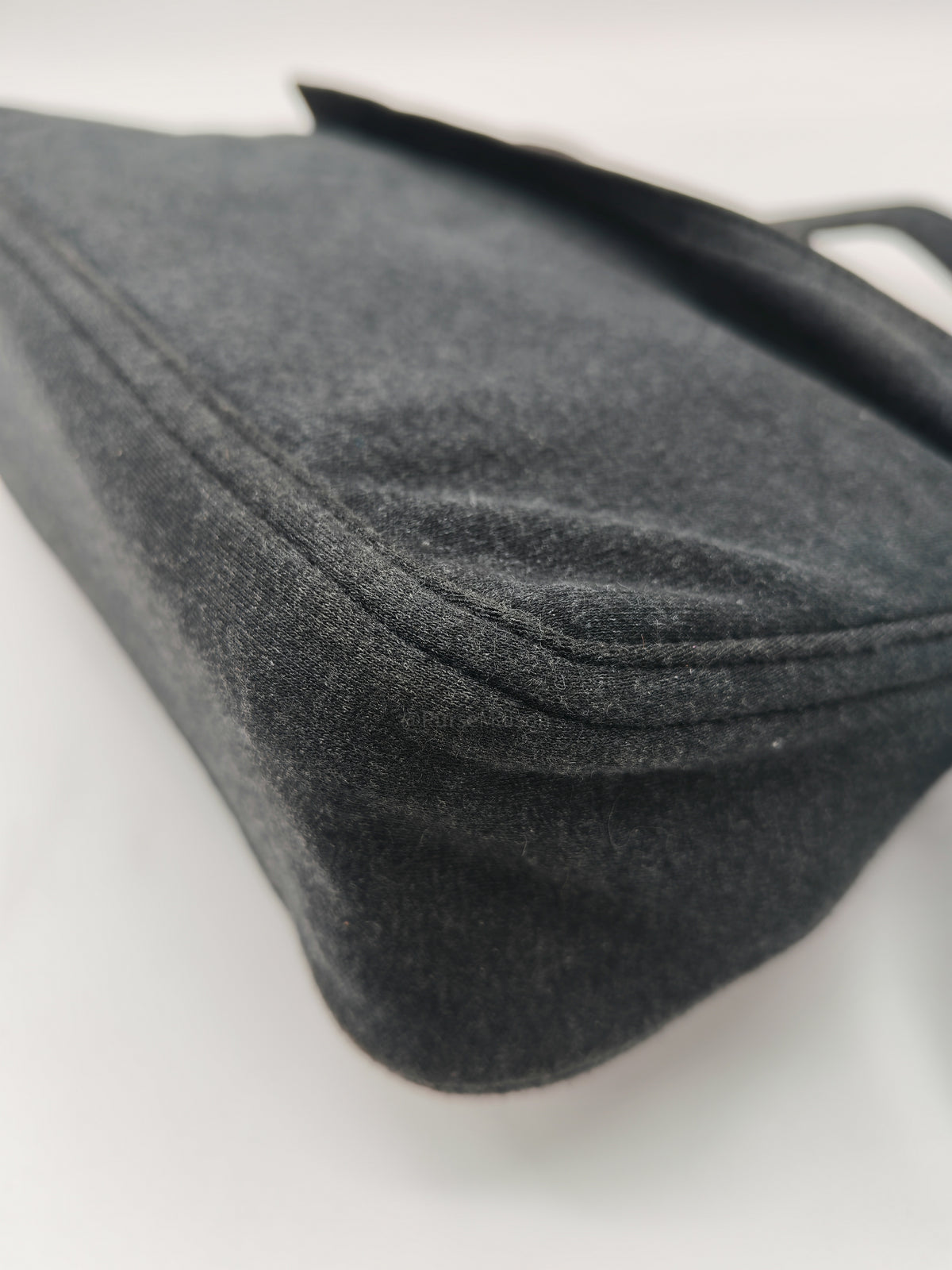 Fendi Zucca FF Baguette Shoulder Bag in Black Fabric and Black/Silver Hardware
