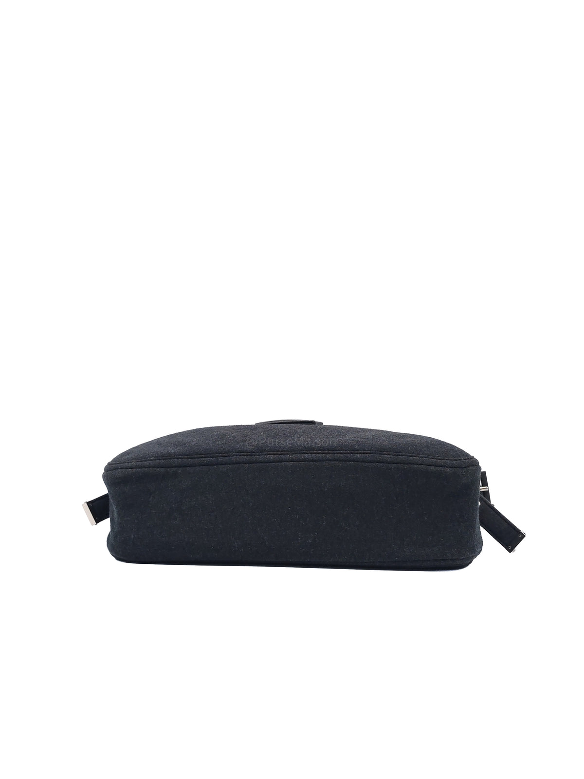 Fendi Zucca FF Baguette Shoulder Bag in Black Fabric and Black/Silver Hardware