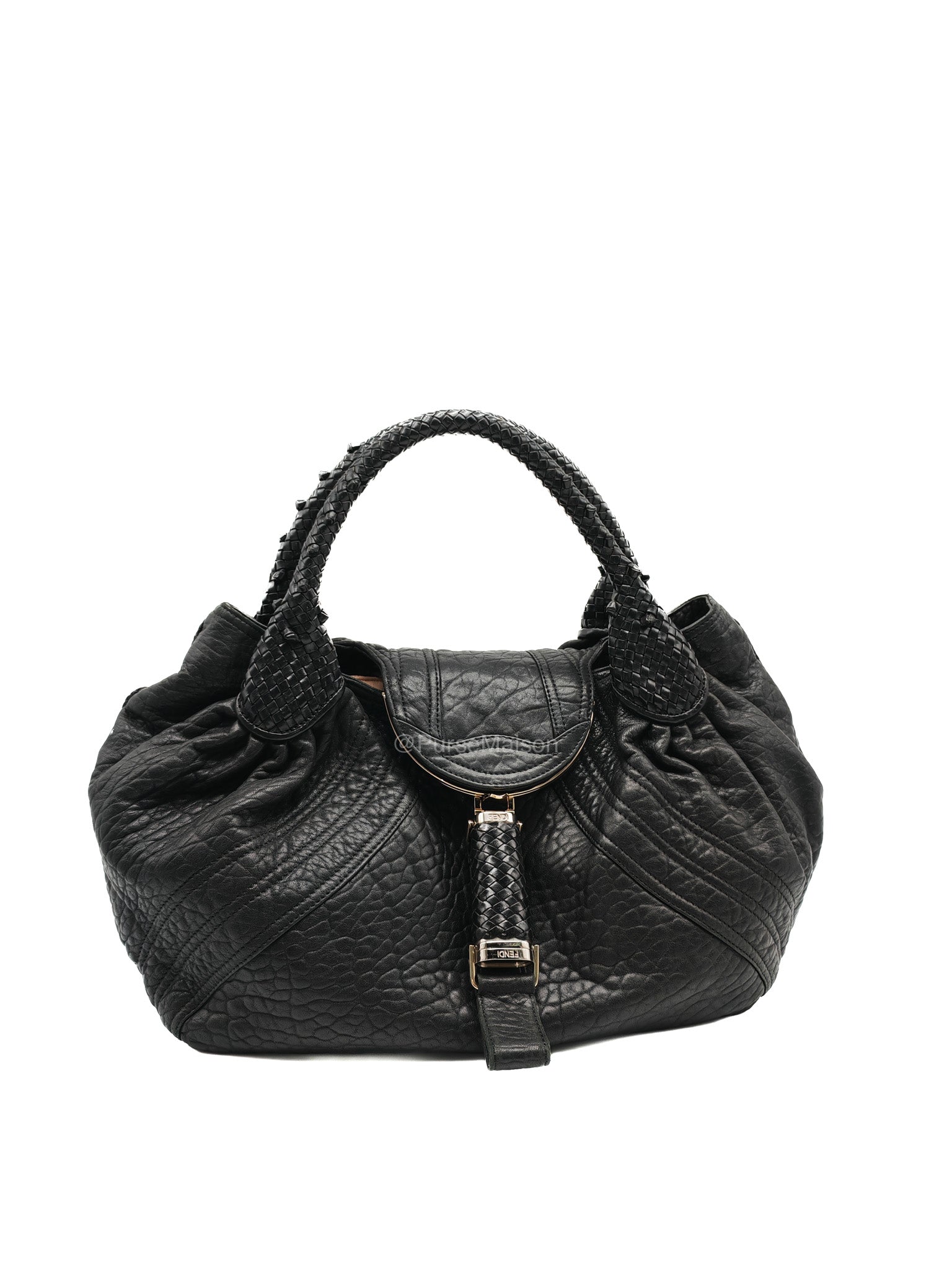 Fendi Spy Bag in Black Nappa Nuvolata Leather