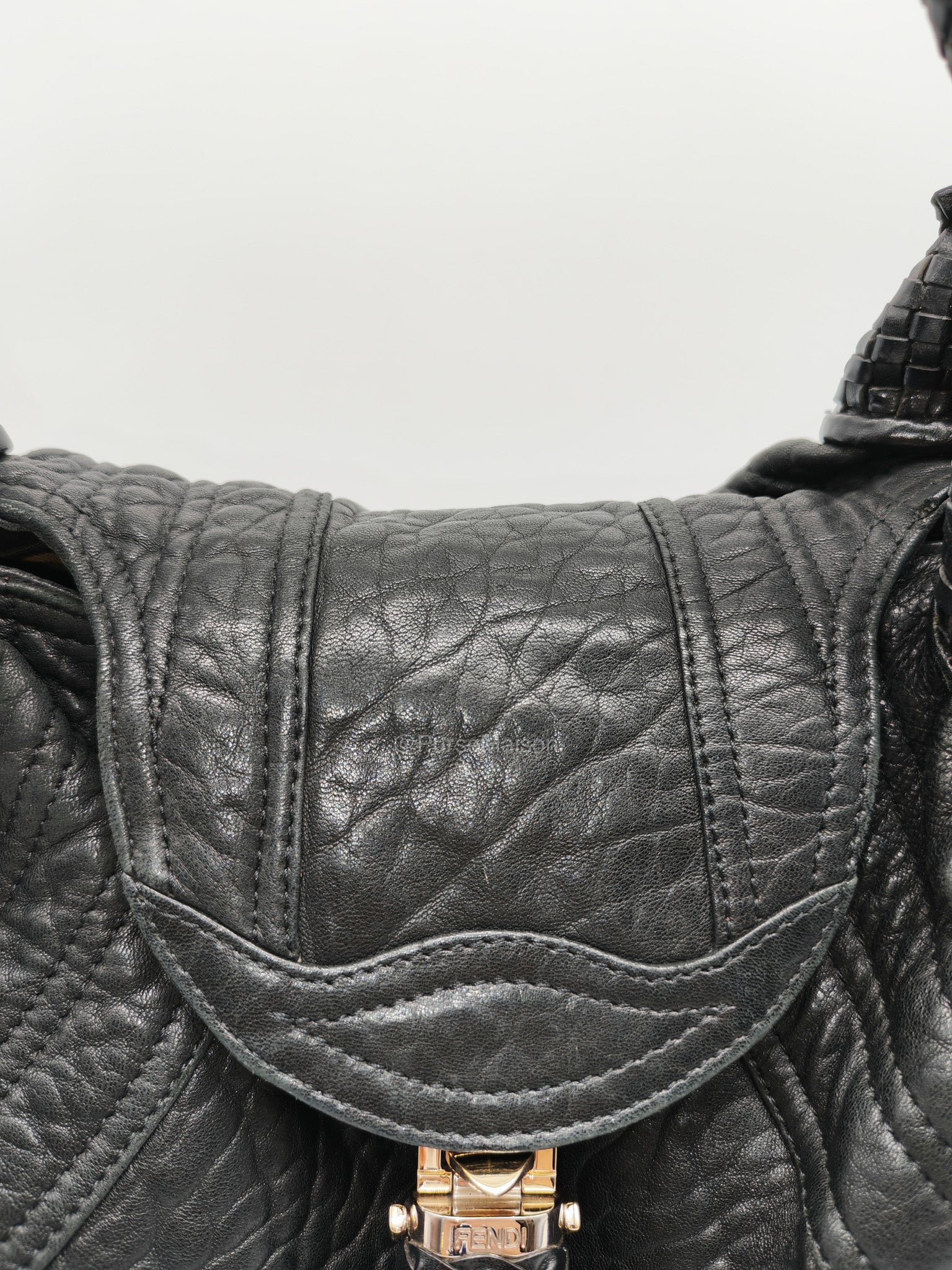 Fendi Spy Bag in Black Nappa Nuvolata Leather