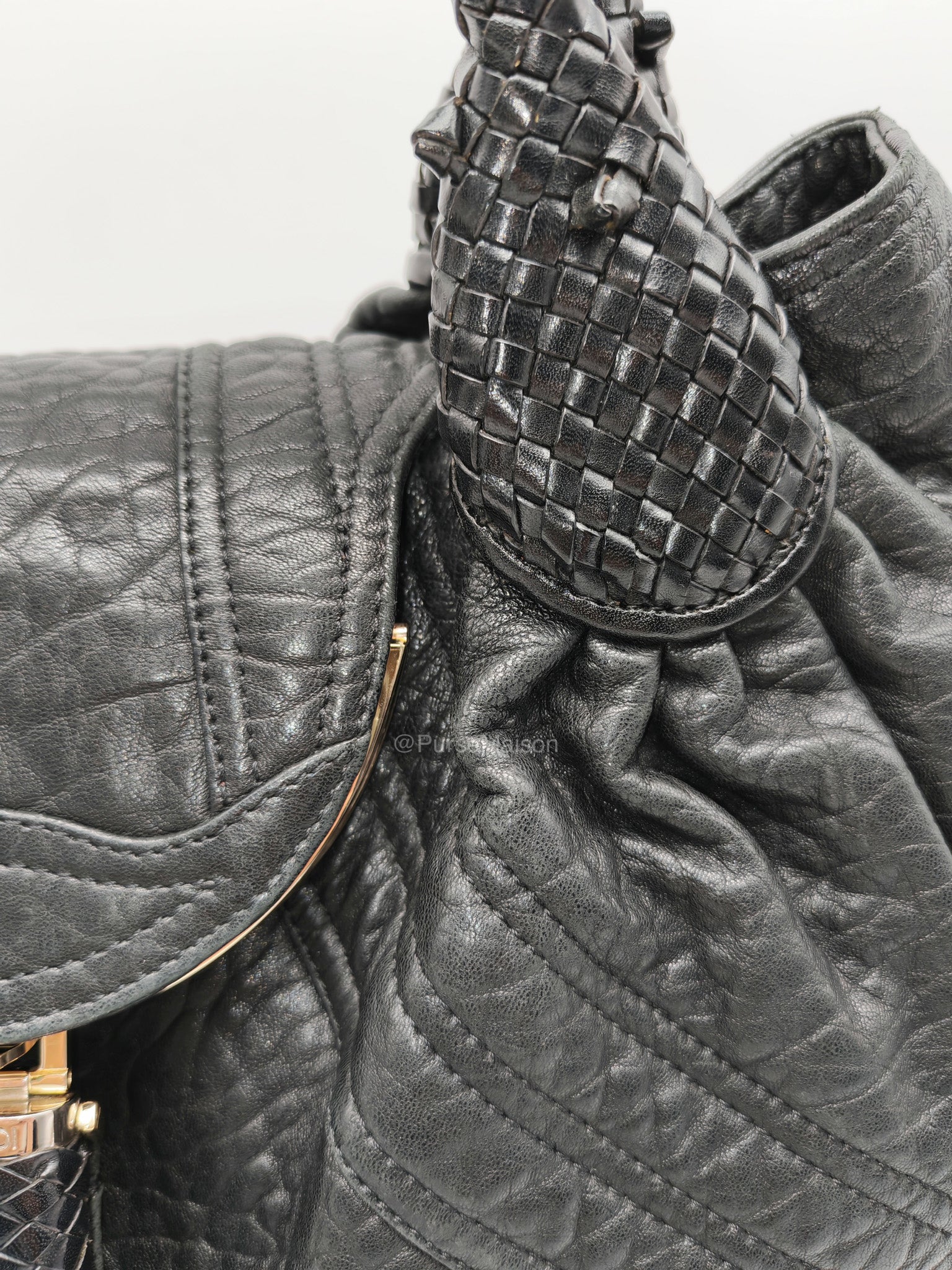 Fendi Spy Bag in Black Nappa Nuvolata Leather
