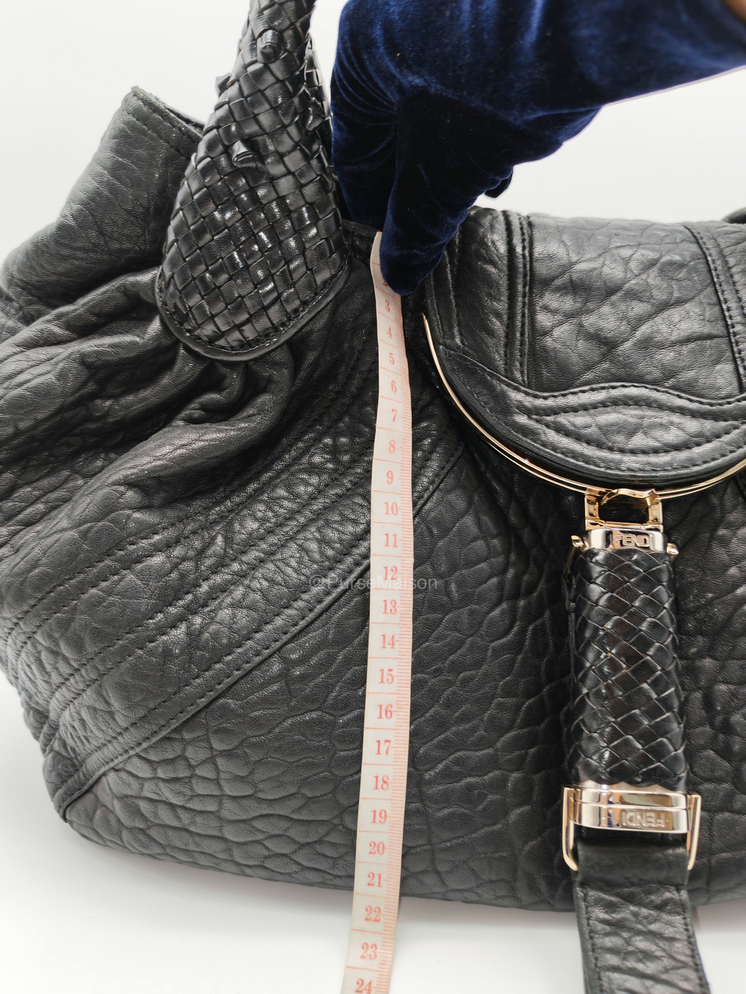 Fendi Spy Bag in Black Nappa Nuvolata Leather