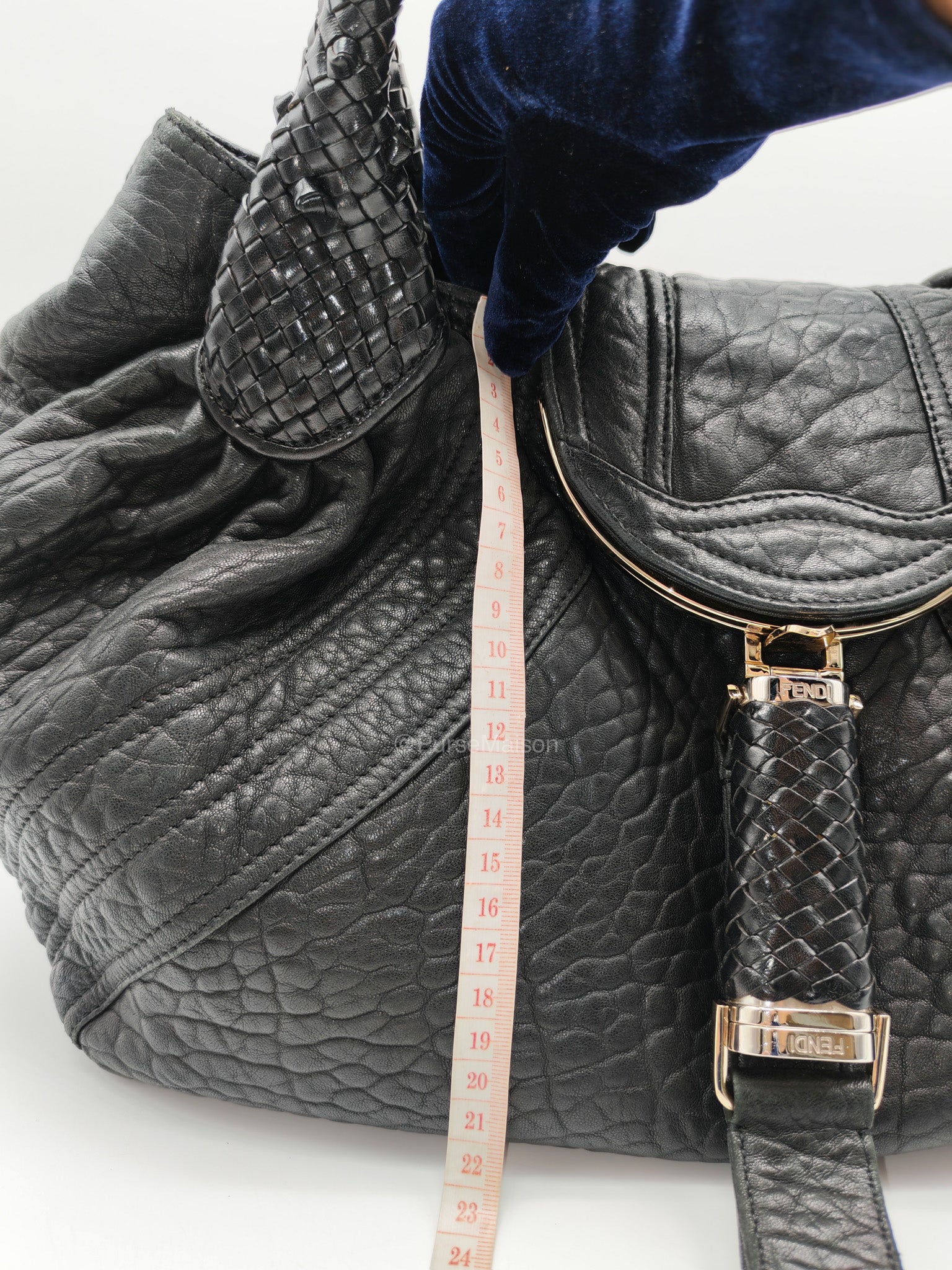 Fendi Spy Bag in Black Nappa Nuvolata Leather