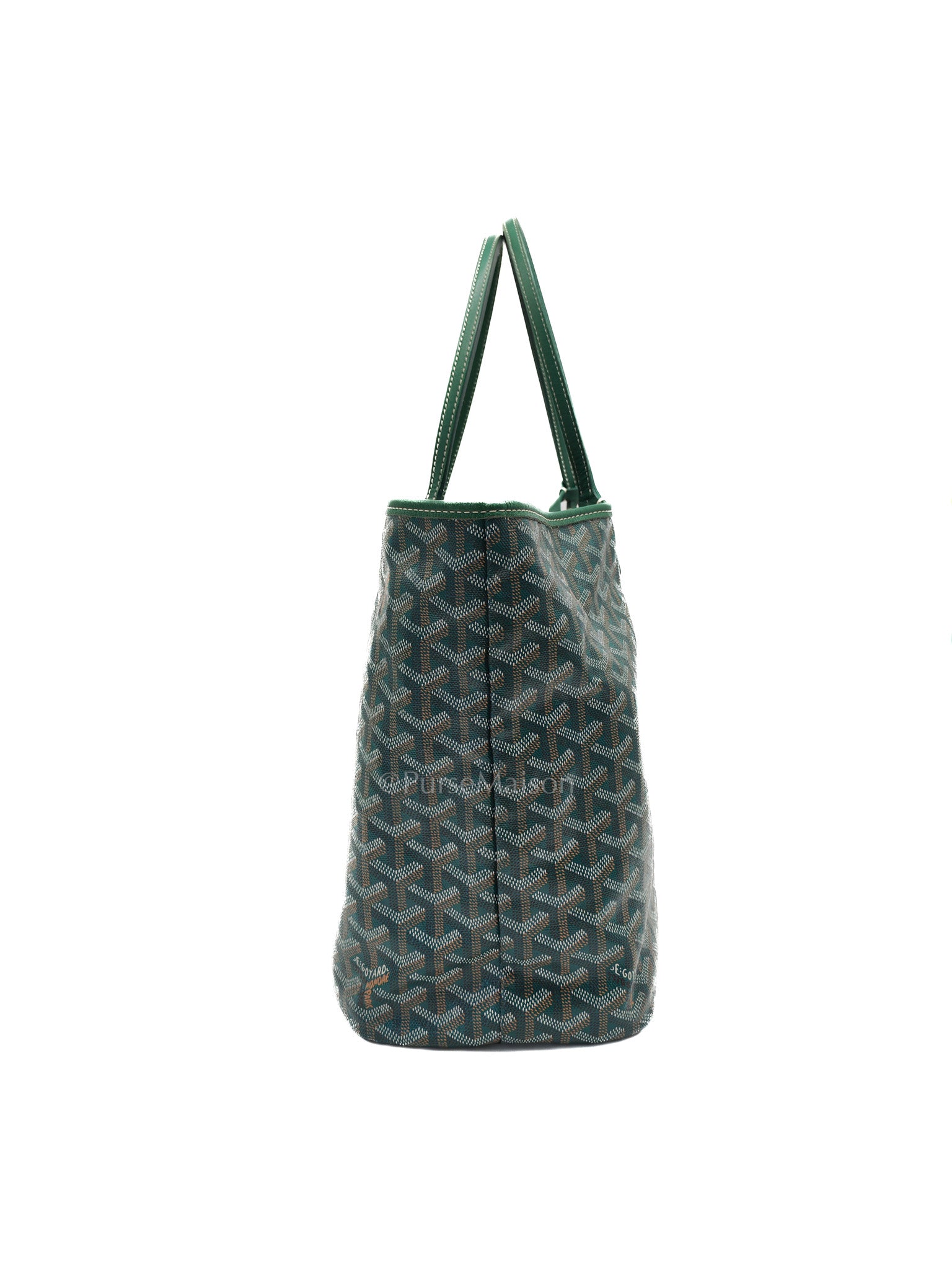 Goyard Saint Louis PM Tote Bag in Green Goyardine Canvas