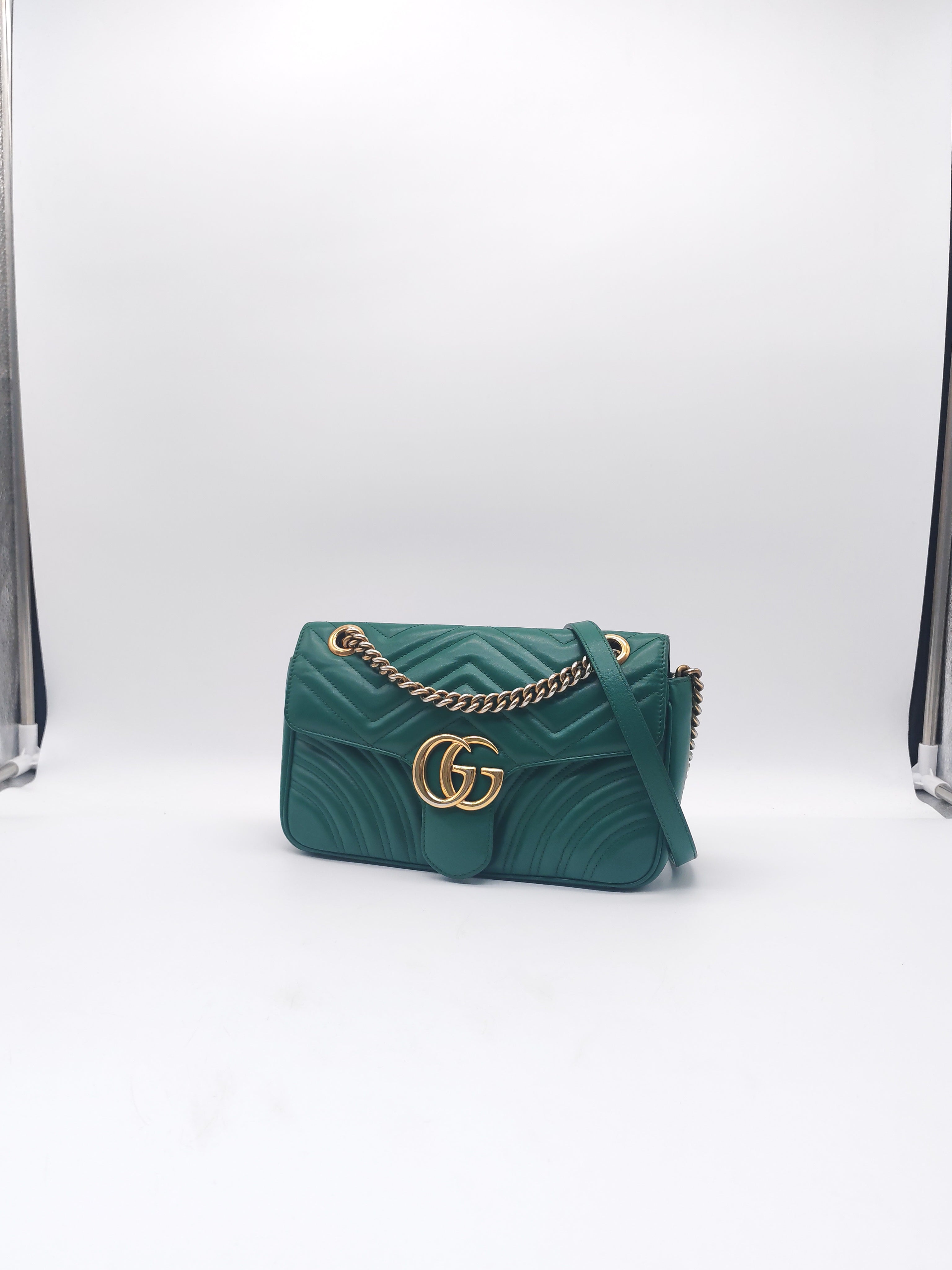 GUCCI GG MARMONT SMALL GREEN 443497 493075