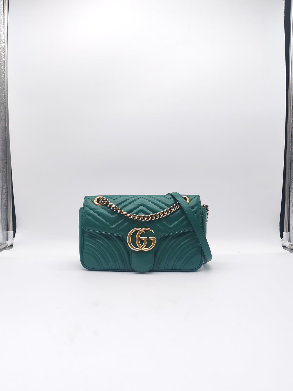 GUCCI GG MARMONT SMALL GREEN 443497 493075