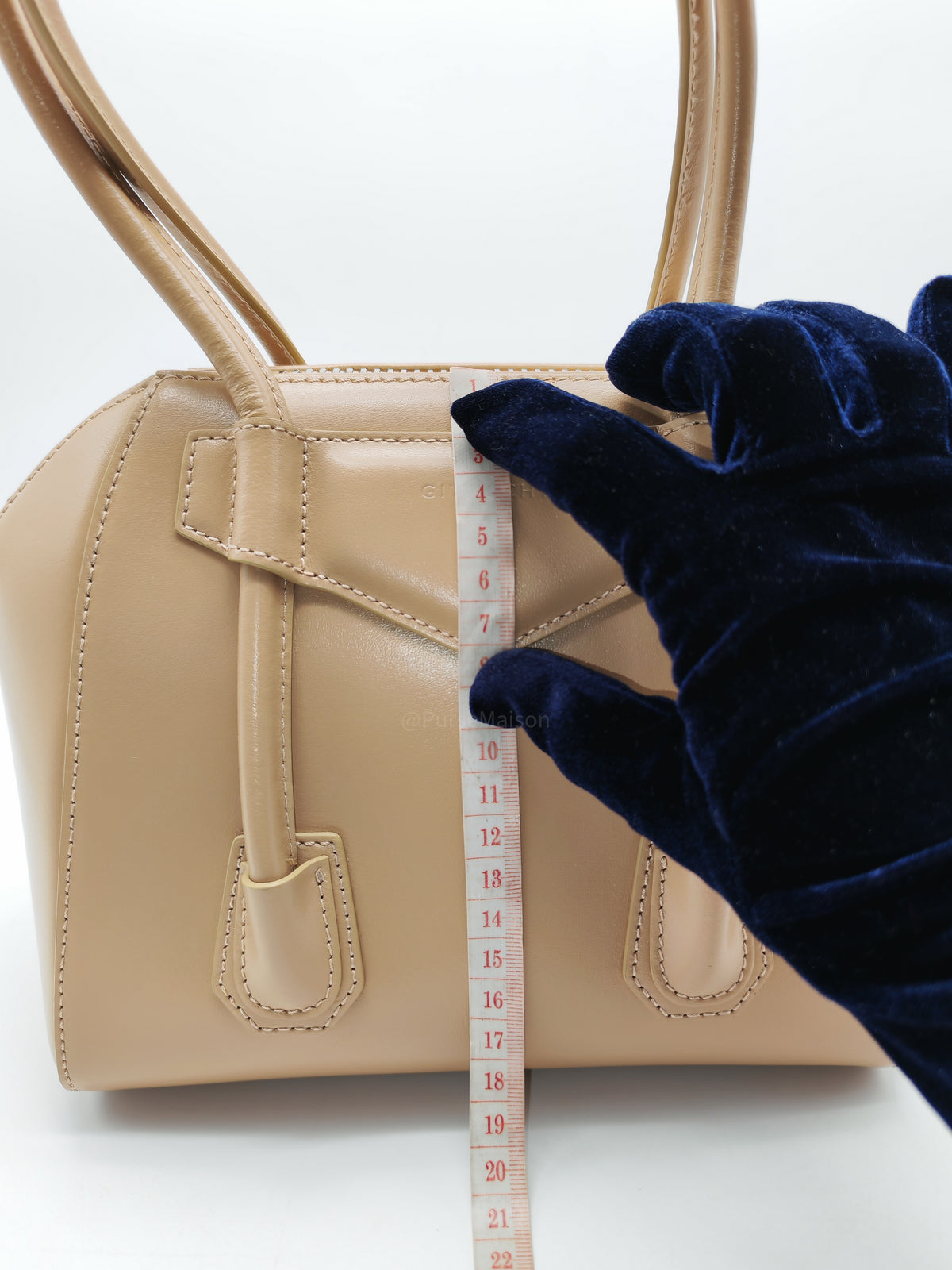 Givenchy Antigona Mini in Beige Box Calfskin Leather and Silver Hardware