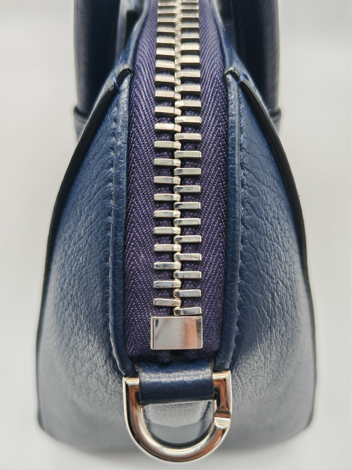 Givenchy Antigona Mini in Navy Blue Grained Calfskin Leather and Silver Hardware